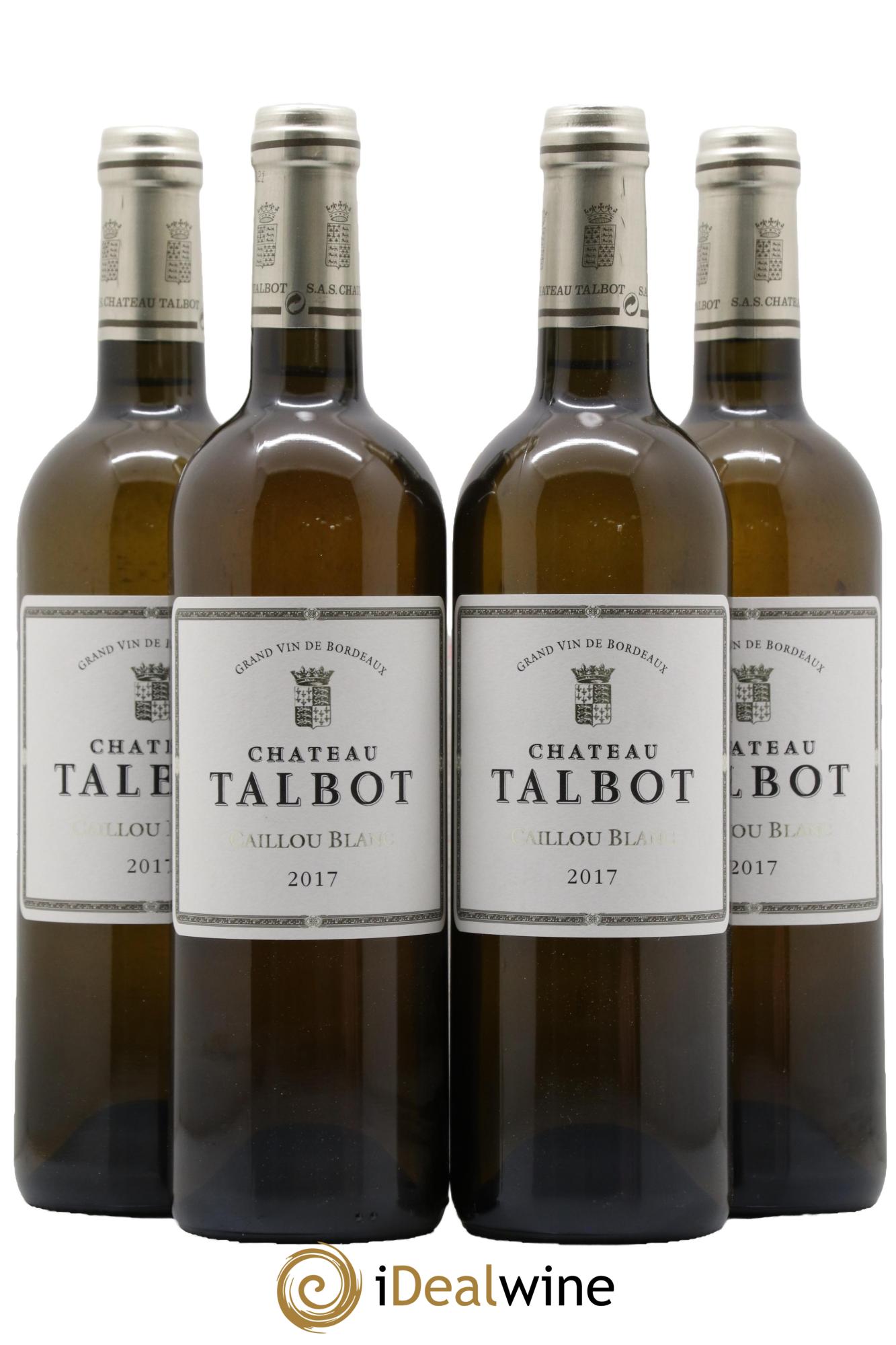 Château Talbot Caillou Blanc 2017 - Lot of 4 bottles - 0