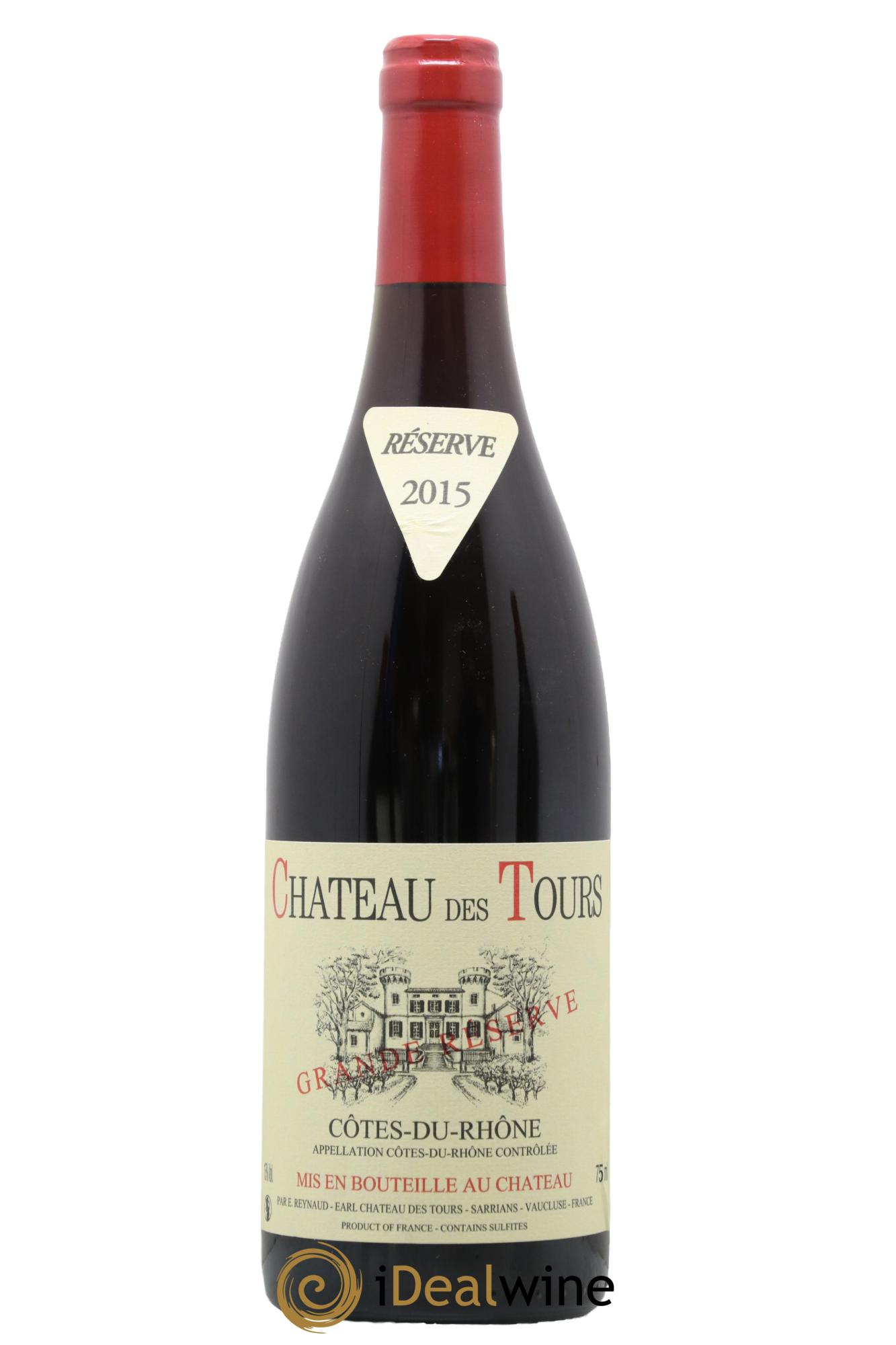 Côtes du Rhône Château des Tours Grande Réserve Emmanuel Reynaud 2015 - Lot of 1 bottle - 0