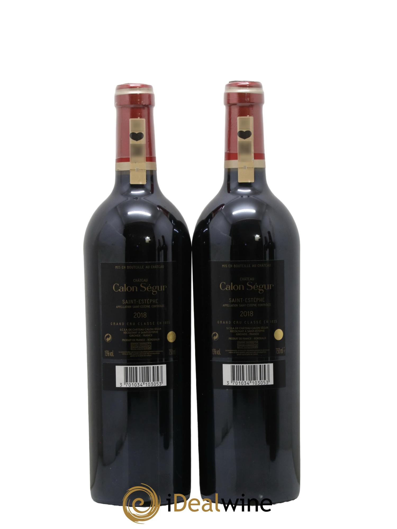 Château Calon Ségur 3ème Grand Cru Classé  2018 - Lot de 2 bouteilles - 1