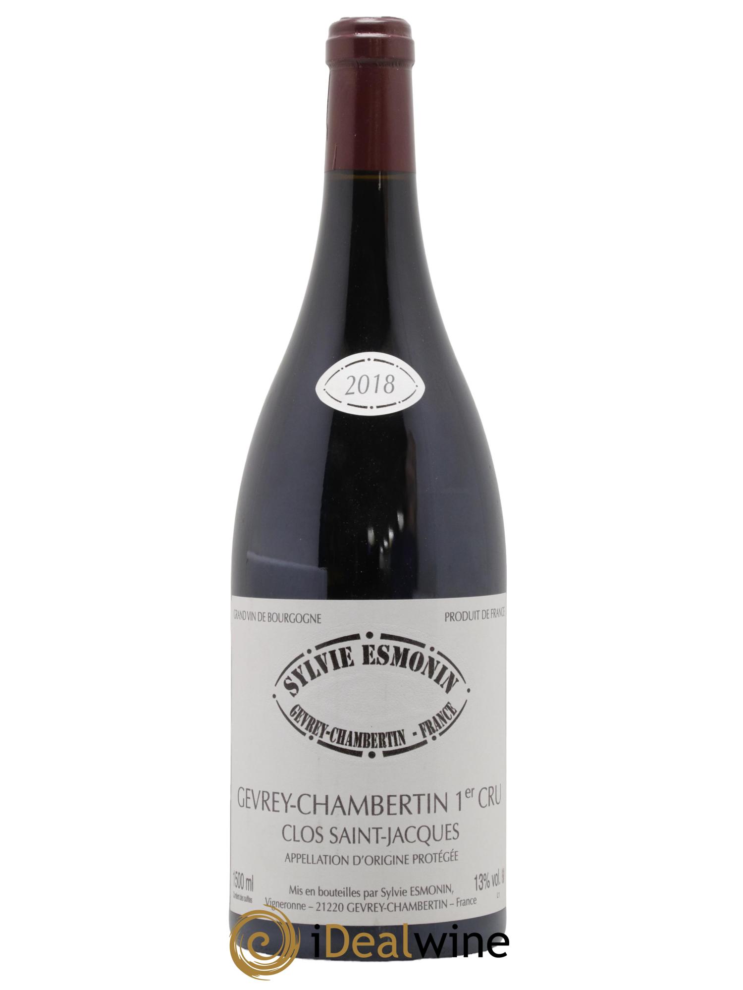 Gevrey-Chambertin 1er Cru Clos Saint Jacques Sylvie Esmonin 2018 - Lot de 1 magnum - 0