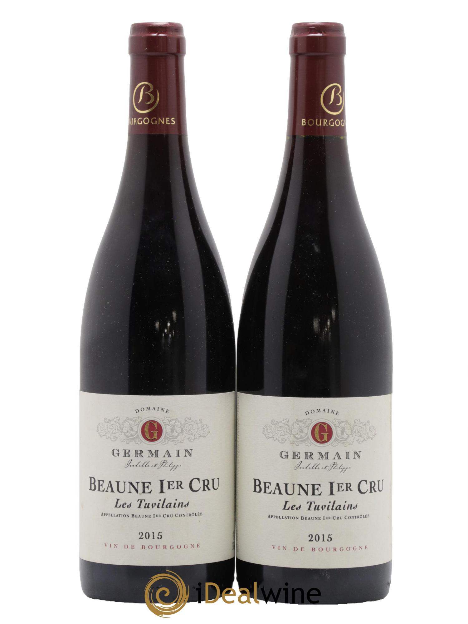 Beaune 1er Cru Les Tuvilains Domaine Philippe Germain 2015 - Posten von 2 Flaschen - 0