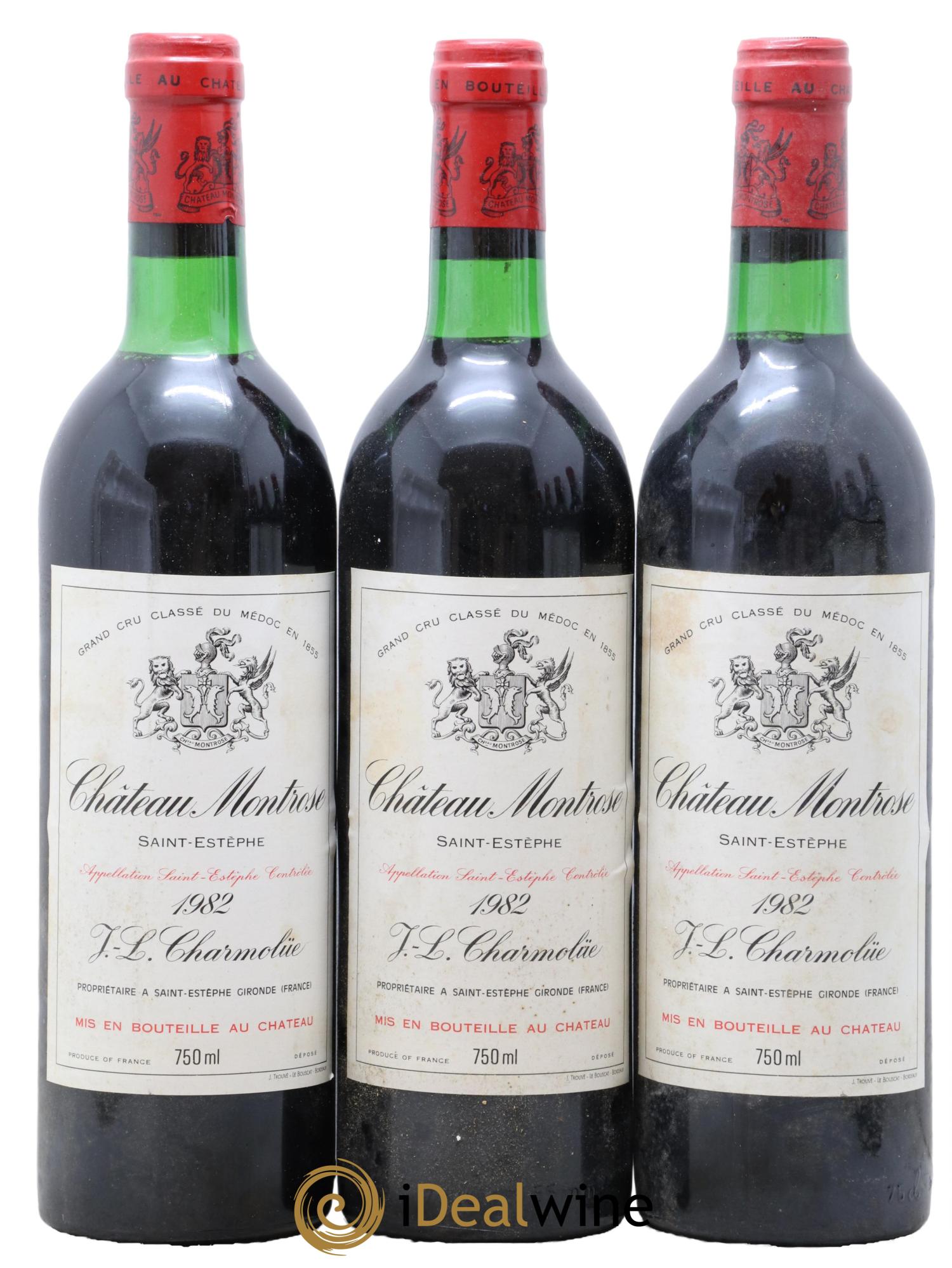 Château Montrose 2ème Grand Cru Classé  1982 - Lotto di 3 bottiglie - 0