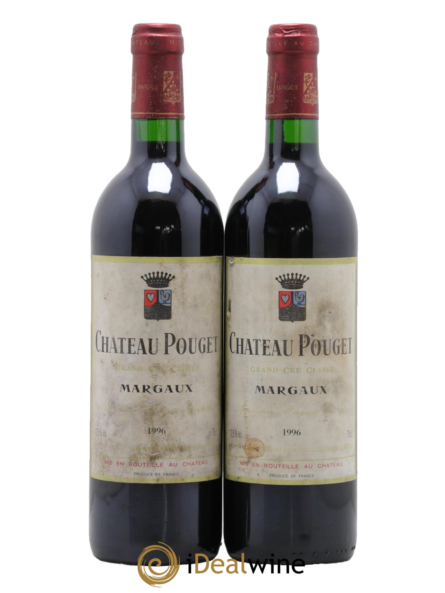 Château Pouget 4ème Grand Cru Classé 1996 - Lot de 2 bouteilles - 0