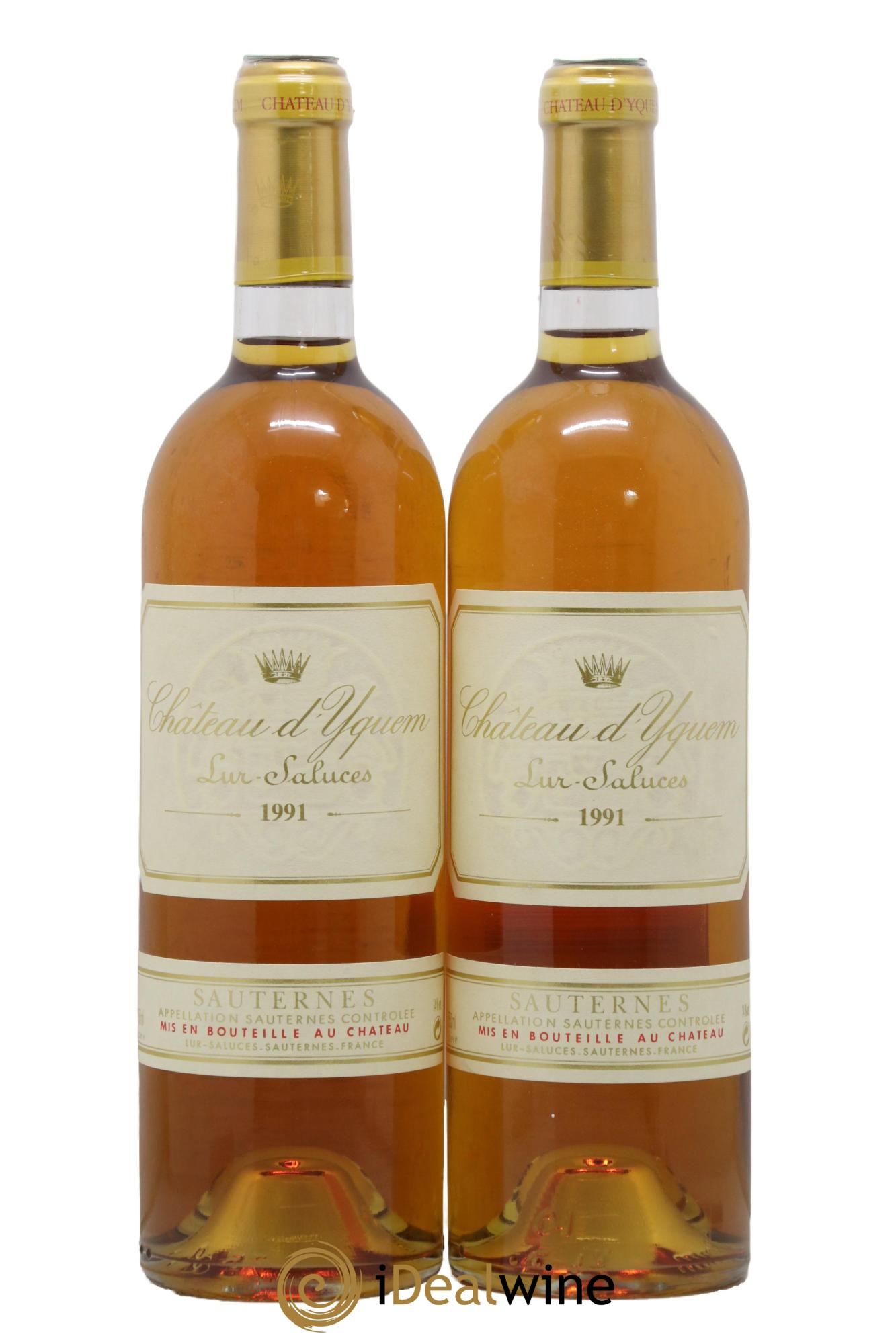 Château d' Yquem 1er Cru Classé Supérieur  1991 - Lot of 2 bottles - 0