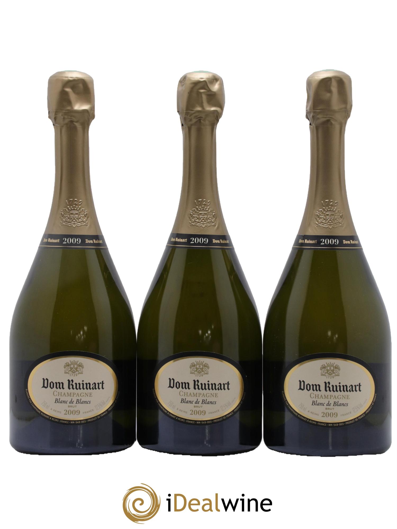 Dom Ruinart Brut Ruinart 2009 - Lot of 3 bottles - 0