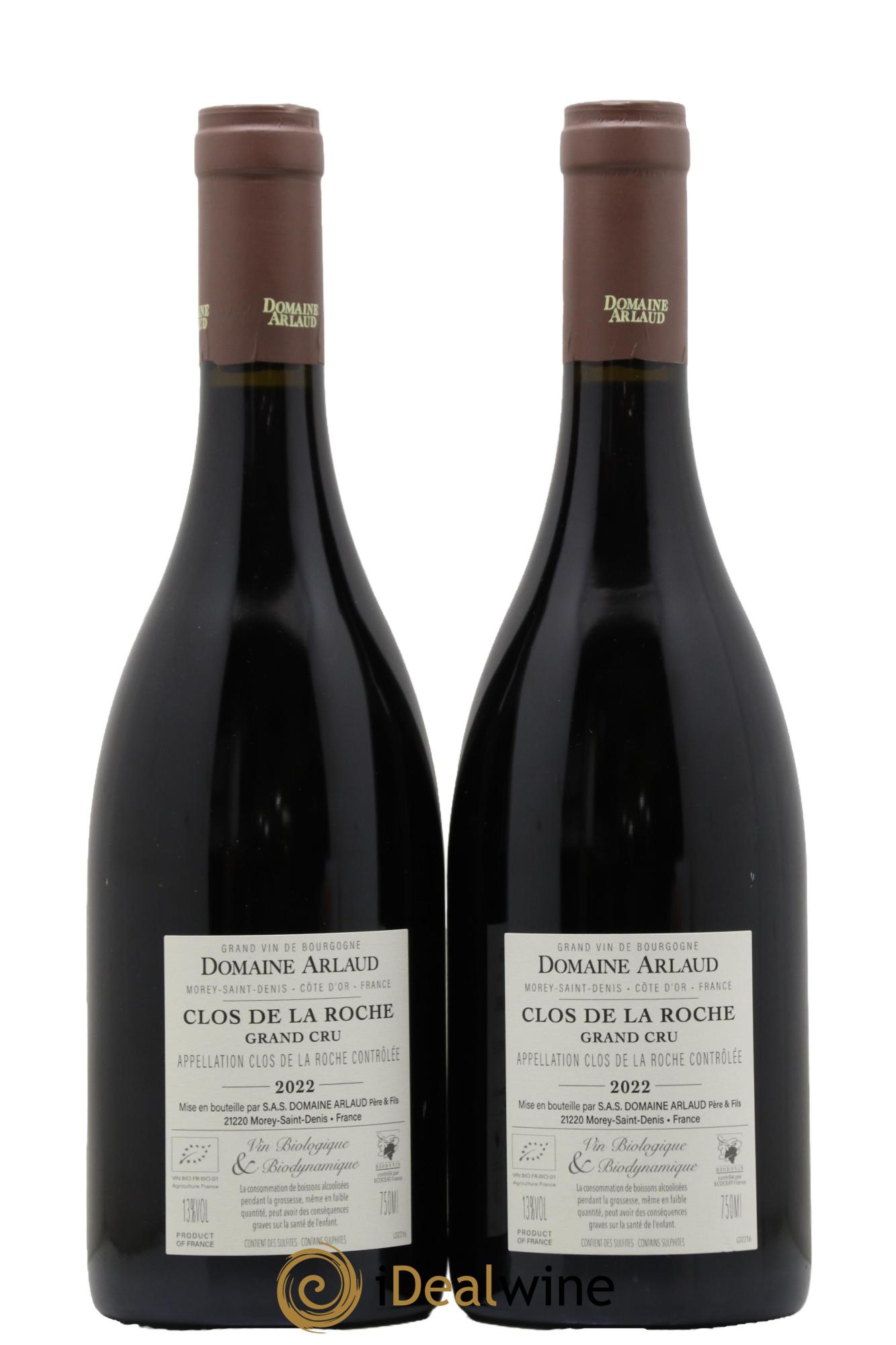 Clos de la Roche Grand Cru Arlaud 2022 - Lot de 2 bouteilles - 1