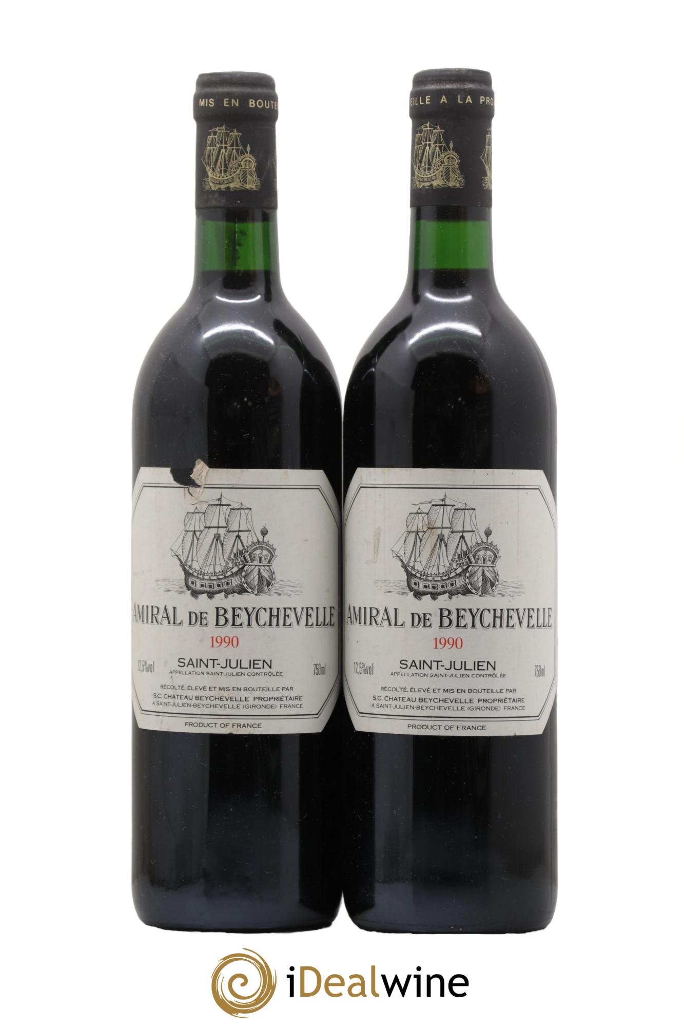 Amiral de Beychevelle Second Vin 1990 - Posten von 2 Flaschen - 0