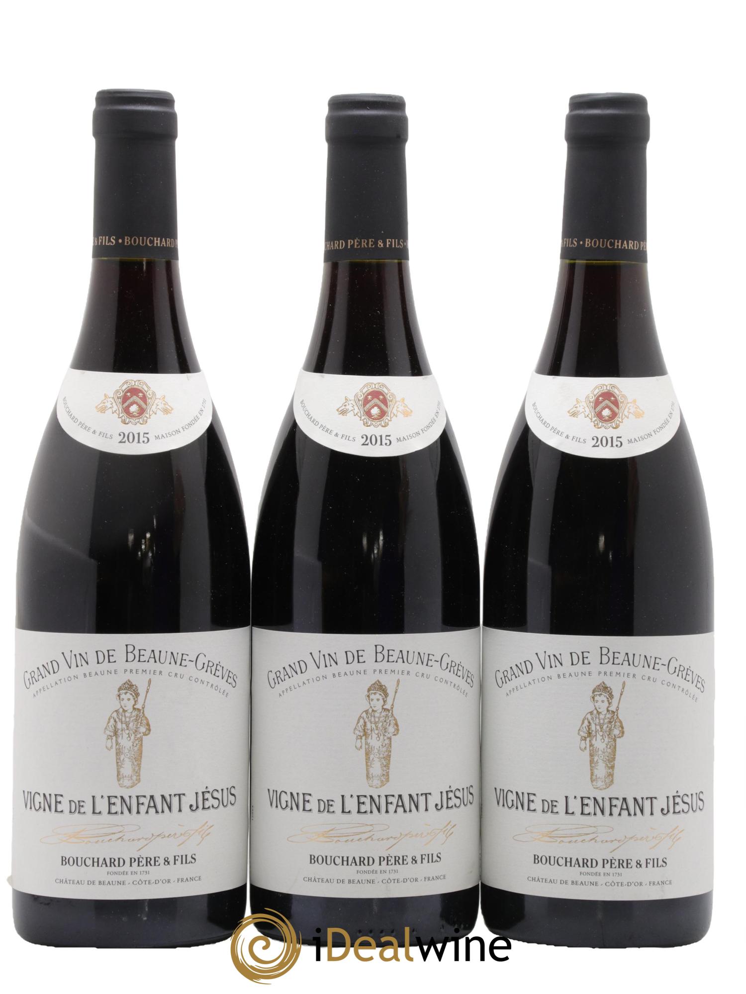 Beaune 1er Cru Grèves - Vigne de l'Enfant Jésus Bouchard Père & Fils 2015 - Lotto di 3 bottiglie - 0