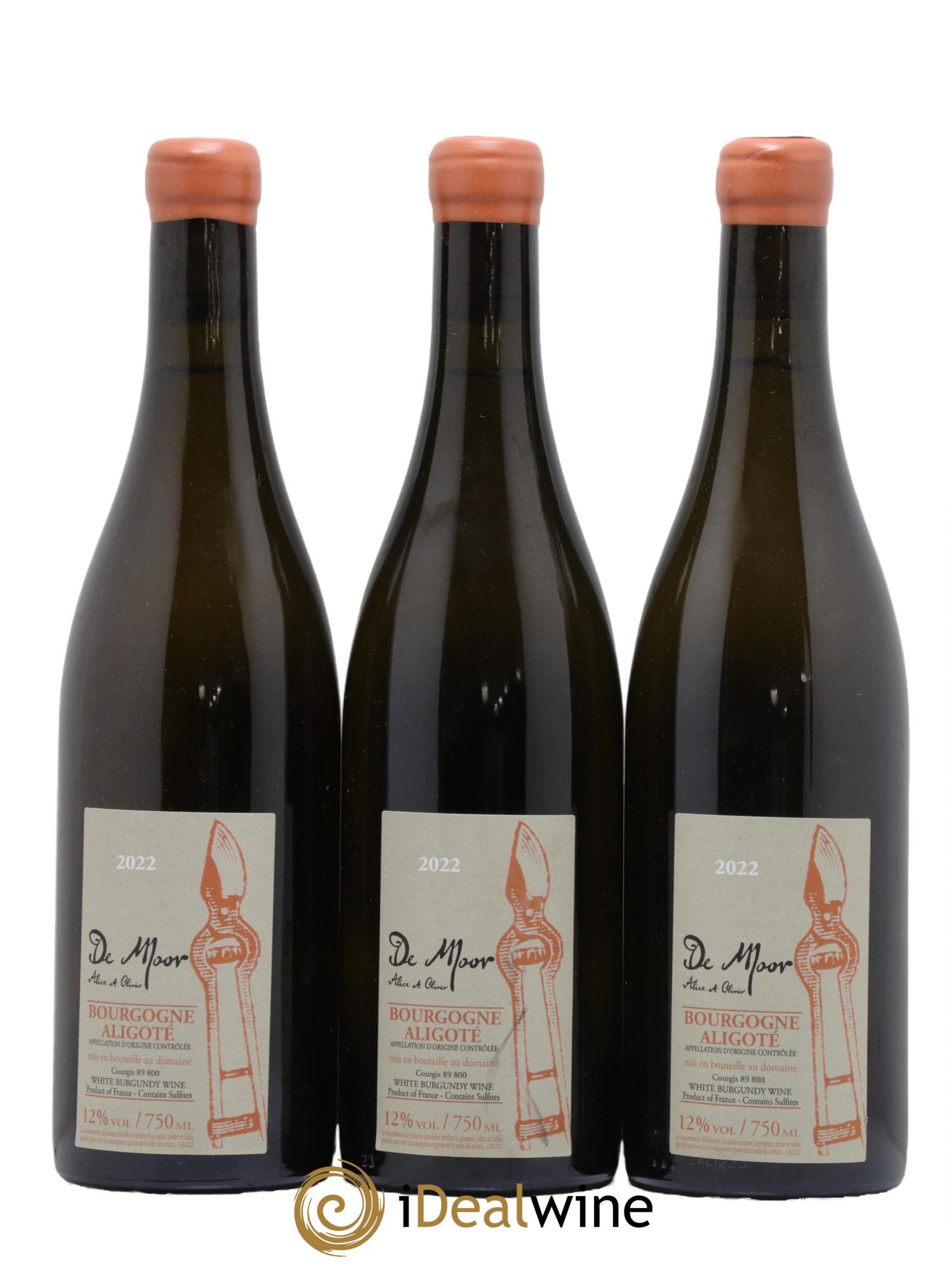 Bourgogne Aligoté Alice et Olivier De Moor  2022 - Lot of 3 bottles - 0