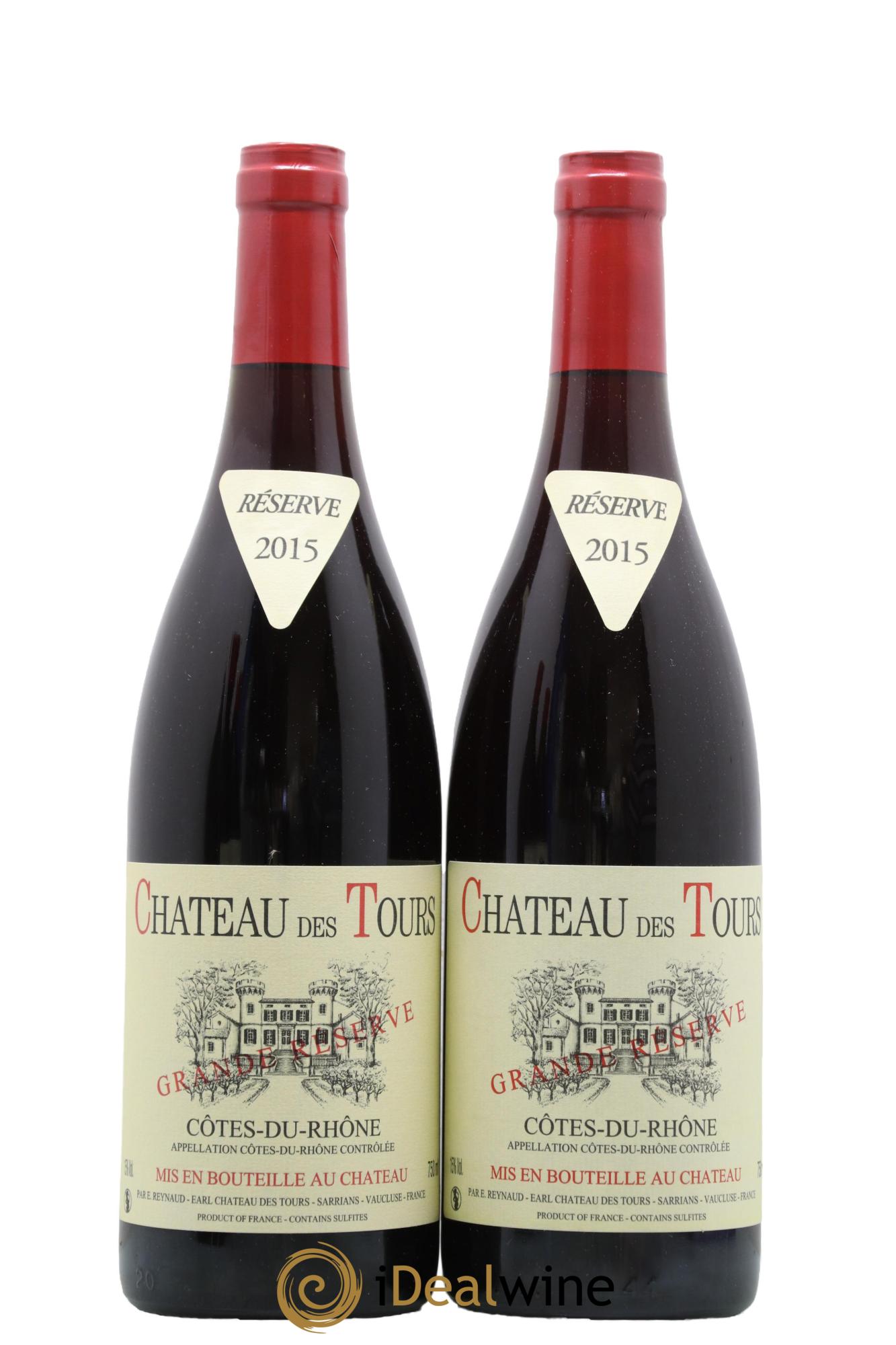 Côtes du Rhône Château des Tours Grande Réserve Emmanuel Reynaud  2015 - Posten von 1 Flasche - 0