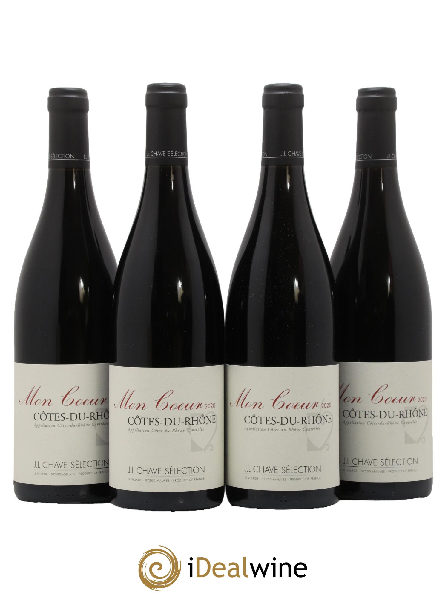 Côtes du Rhône Mon coeur J-L. Chave Sélection 2020 - Lot de 4 bouteilles - 0