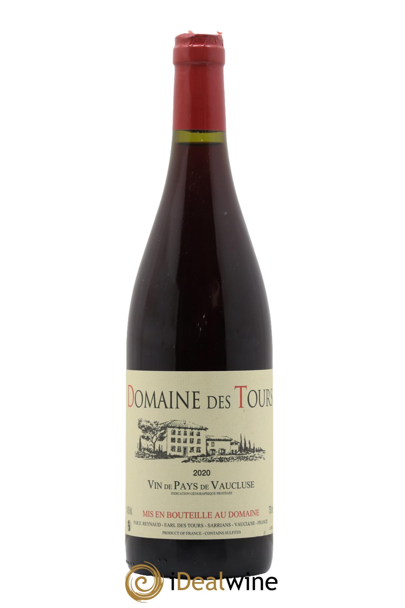 IGP Vaucluse (Vin de Pays de Vaucluse) Domaine des Tours Emmanuel Reynaud 2020 - Lot de 1 bouteille - 0