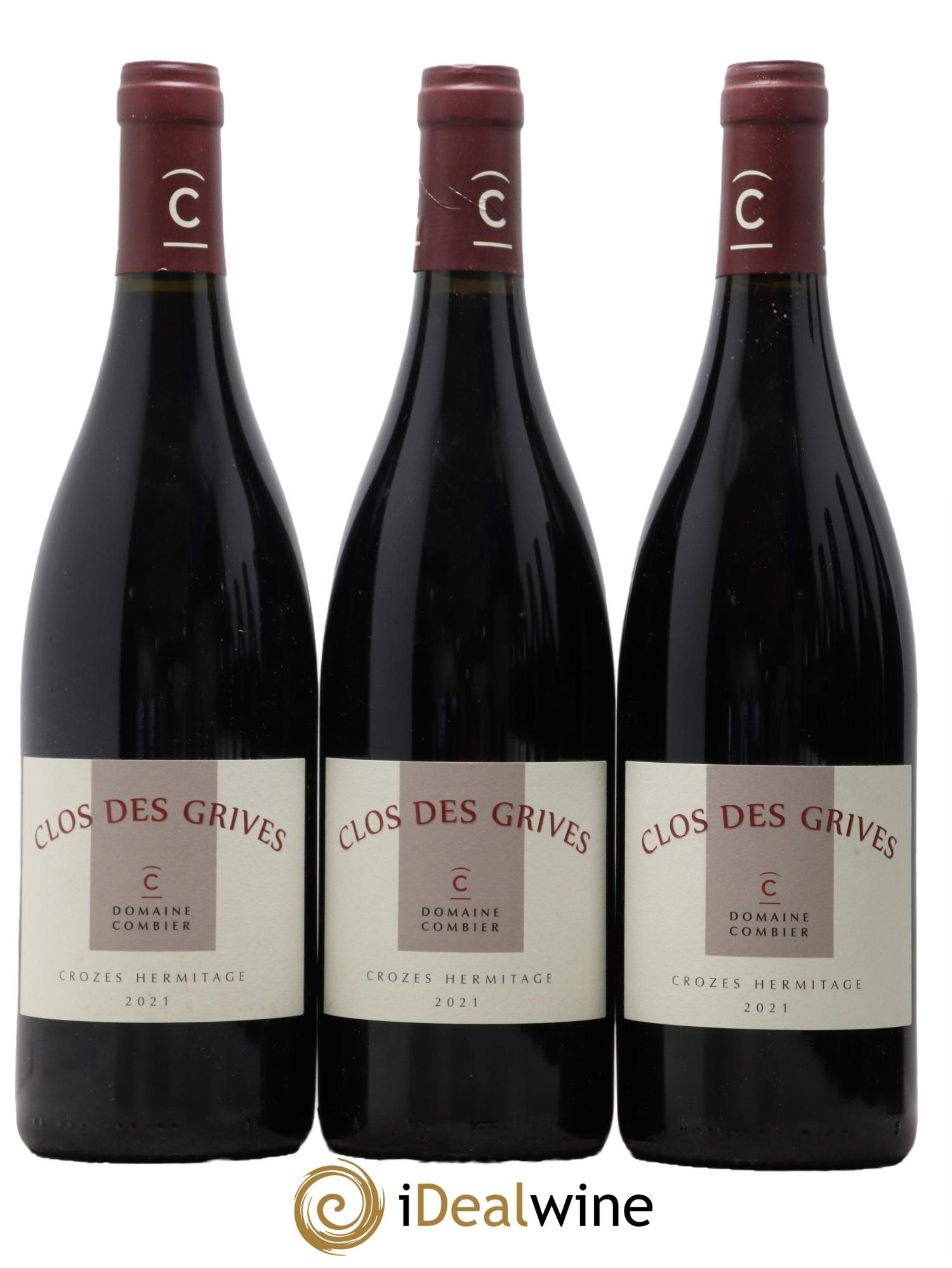 Crozes-Hermitage Clos des Grives Combier 2021 - Lot of 3 bottles - 0