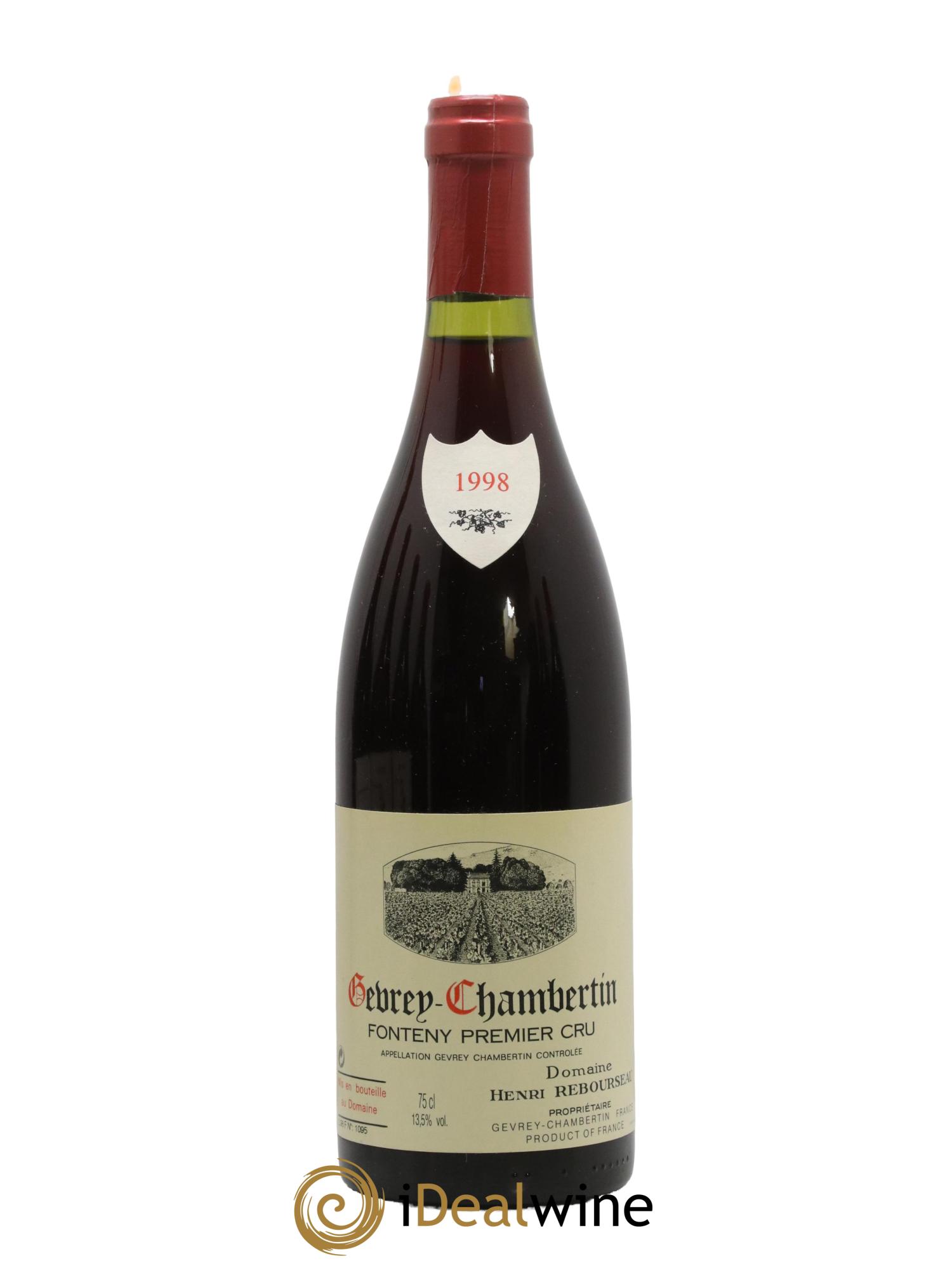 Gevrey-Chambertin 1er Cru Fonteny Henri Rebourseau (Domaine) 1998 - Lot of 1 bottle - 0