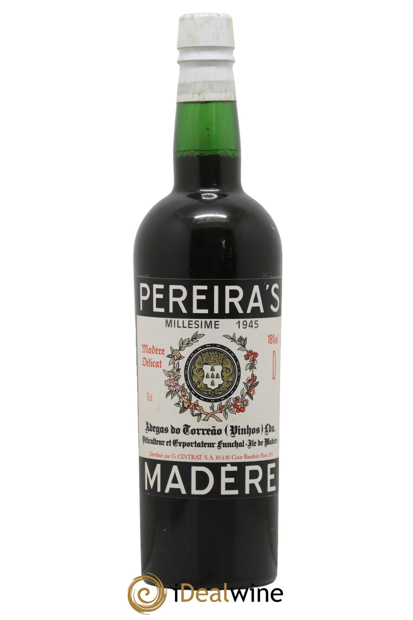 Madère Madere Delicat Pereiras 1945 - Lot de 1 bouteille - 0