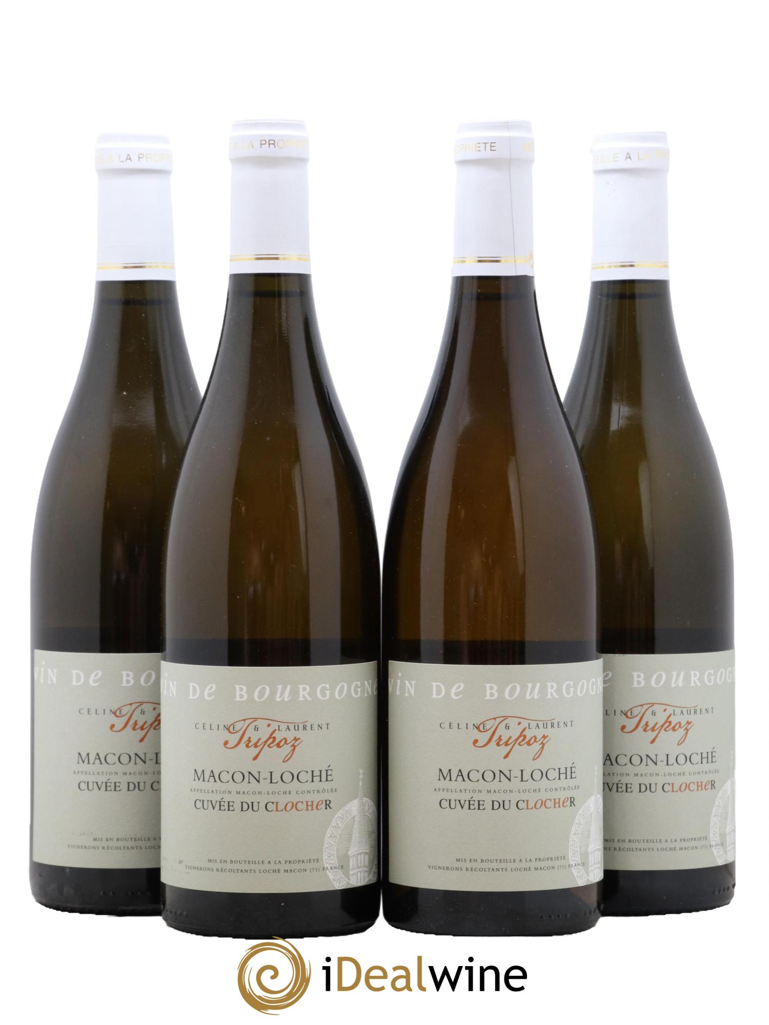 Mâcon Loche Cuvee Du Clocher Tripoz 2015 - Lot de 4 bouteilles - 0