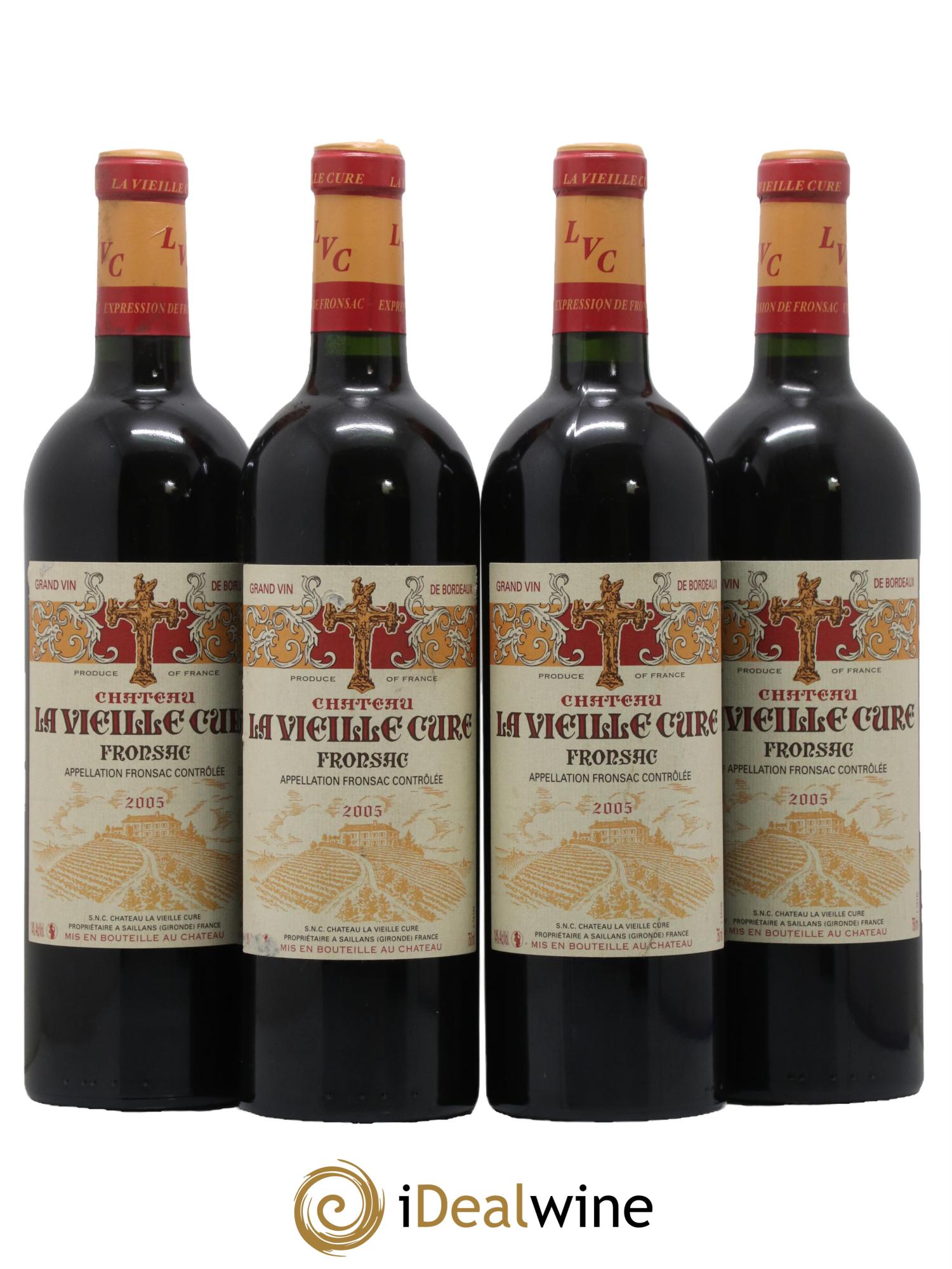 Château La Vieille Cure 2005 - Lot de 4 bouteilles - 0