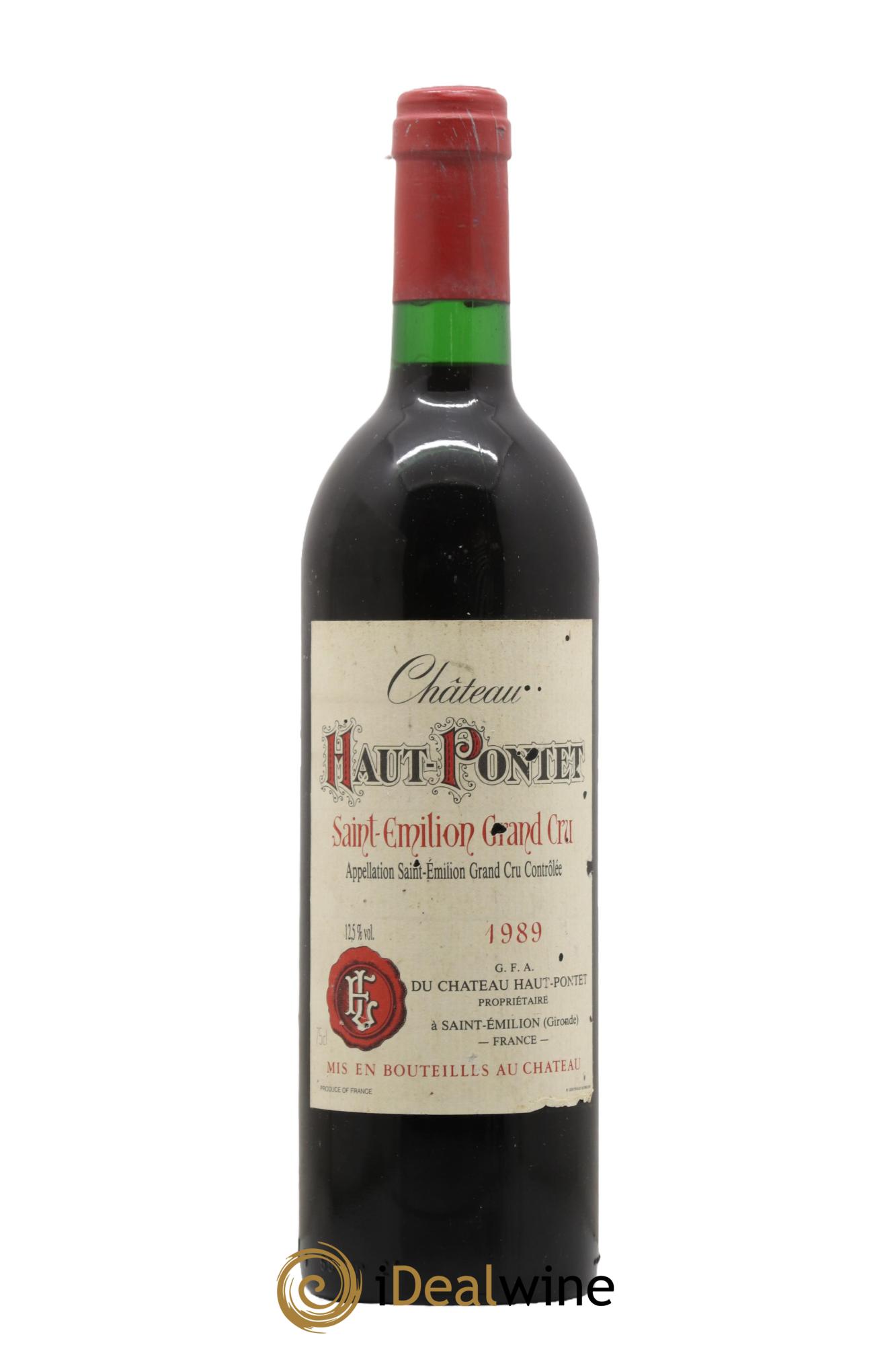 Saint-Émilion Grand Cru Chateau Haut Pontet 1989 - Lot de 1 bouteille - 0