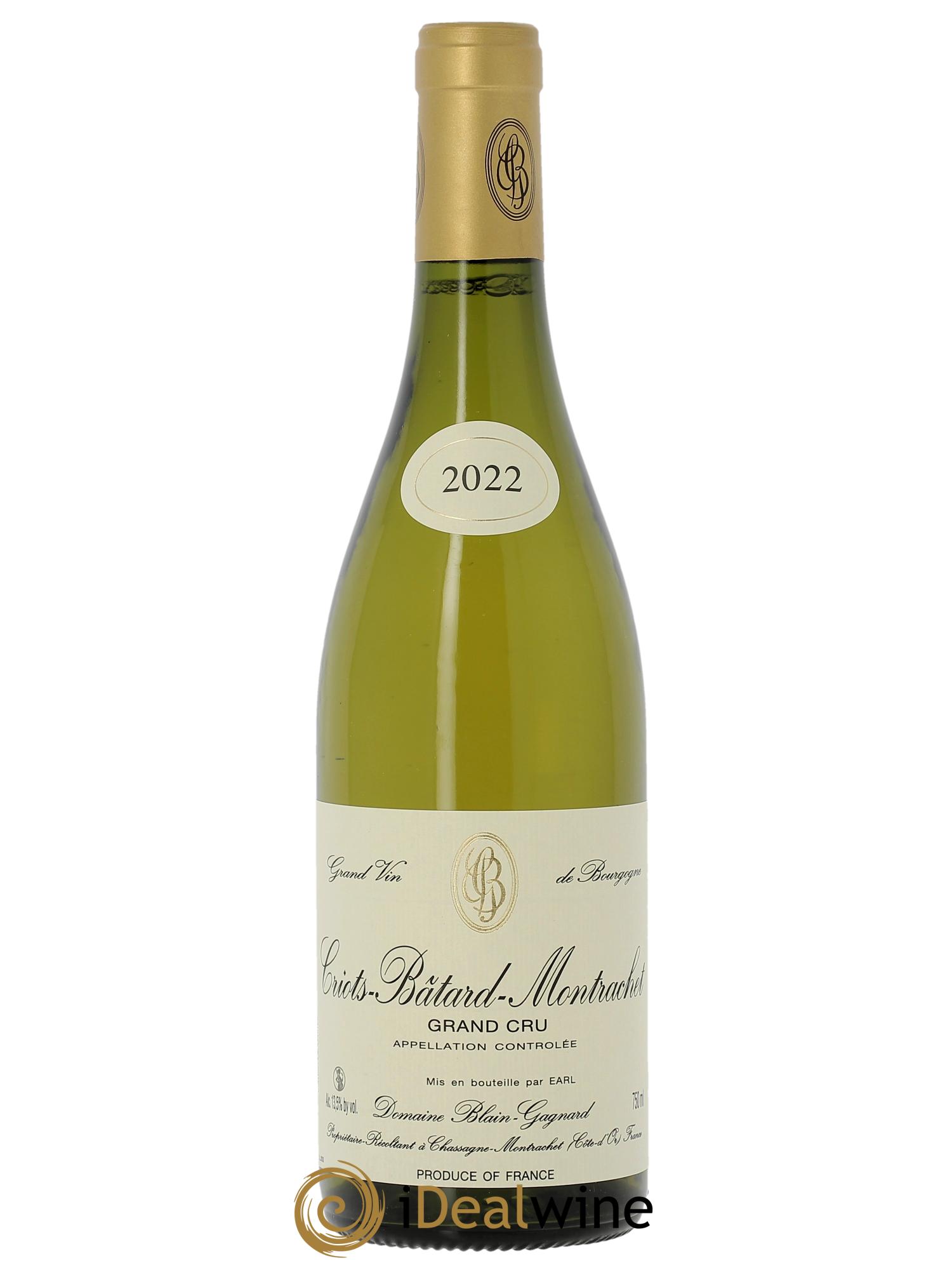 Criots-Bâtard-Montrachet Grand Cru Blain-Gagnard (Domaine)  2022 - Lot de 1 bouteille - 0