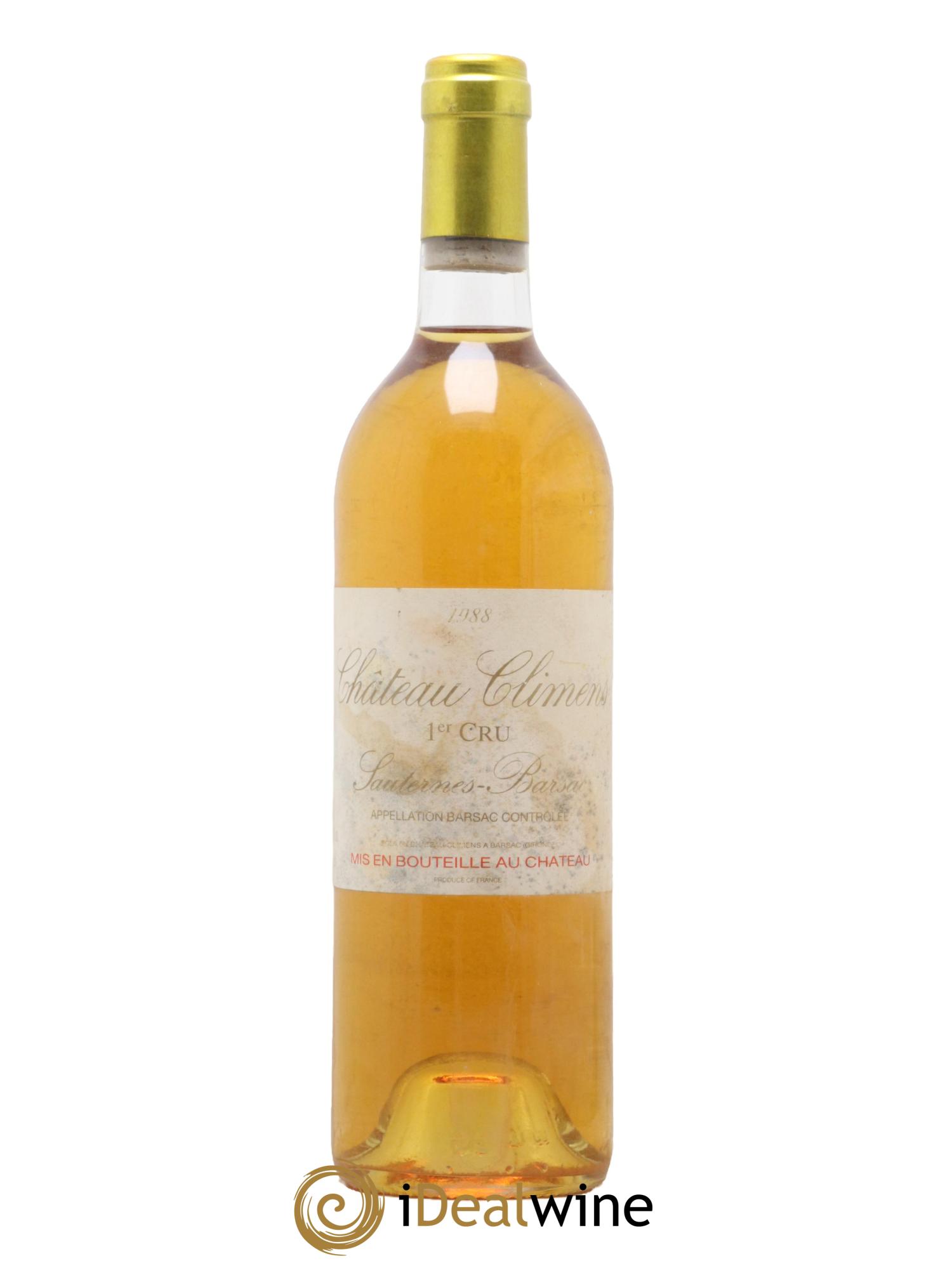 Château Climens 1er Grand Cru Classé 1988 - Lotto di 1 bottiglia - 0