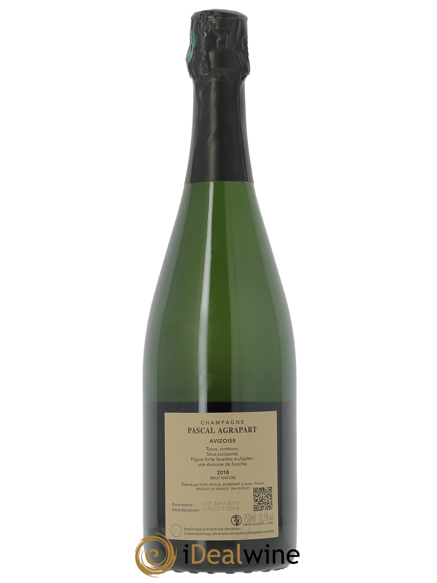 Avizoise Blanc de blancs Extra-Brut Agrapart & Fils  2018 - Posten von 1 Flasche - 1