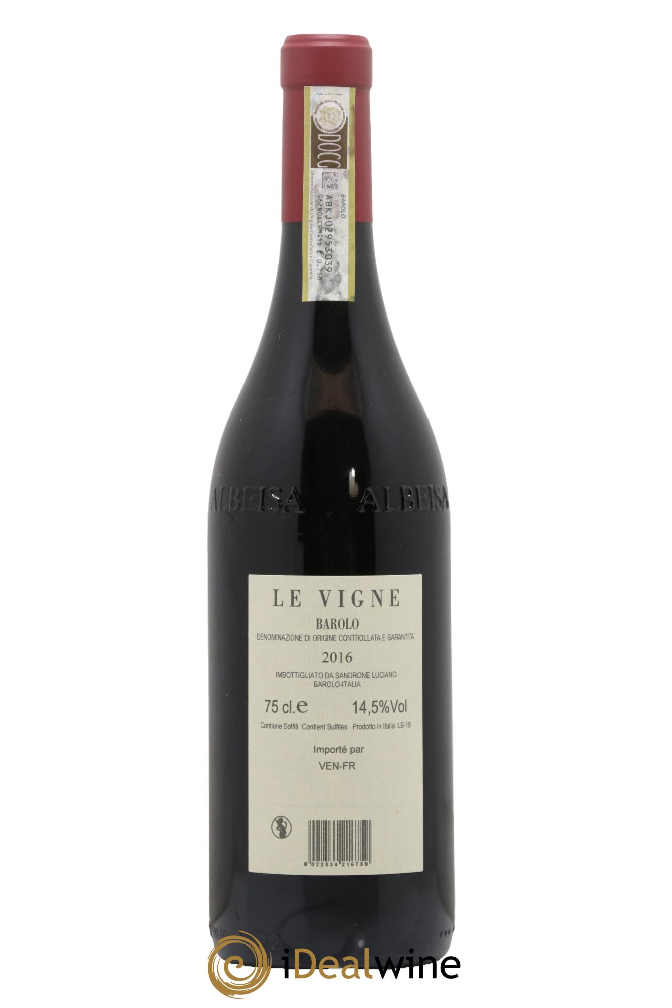 Barolo DOCG Le Vigne Luciano Sandrone 2016 - Lot de 1 bouteille - 1