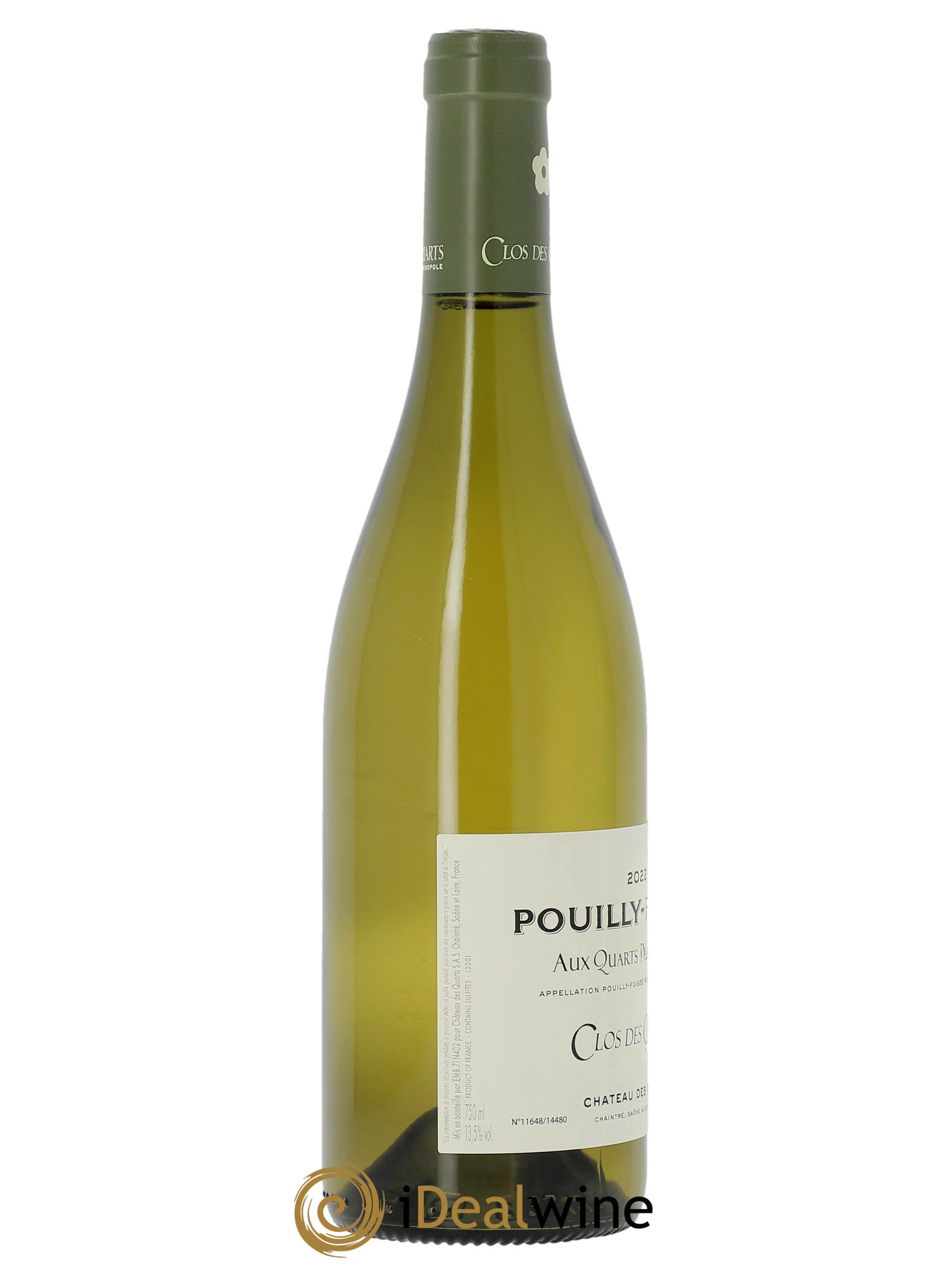 Pouilly-Fuissé 1er Cru Aux Quarts Clos des Quarts Monopole Château des Quarts  2022 - Lot of 1 bottle - 1