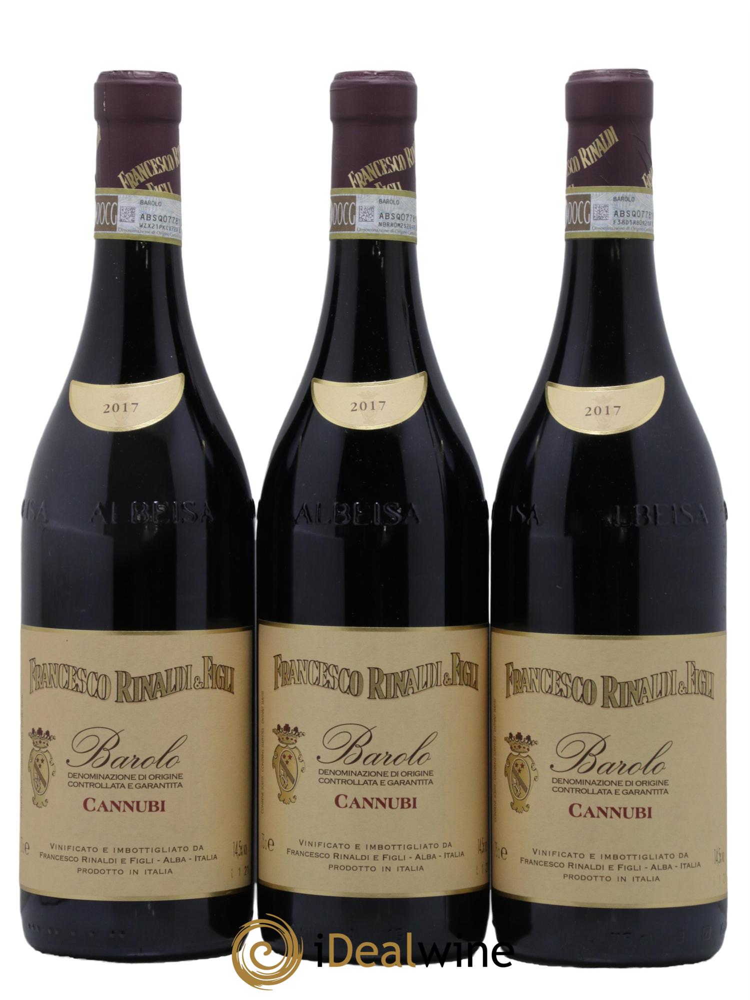 Barolo DOCG Cannubi Francesco Rinaldi 2017 - Lot of 3 bottles - 0