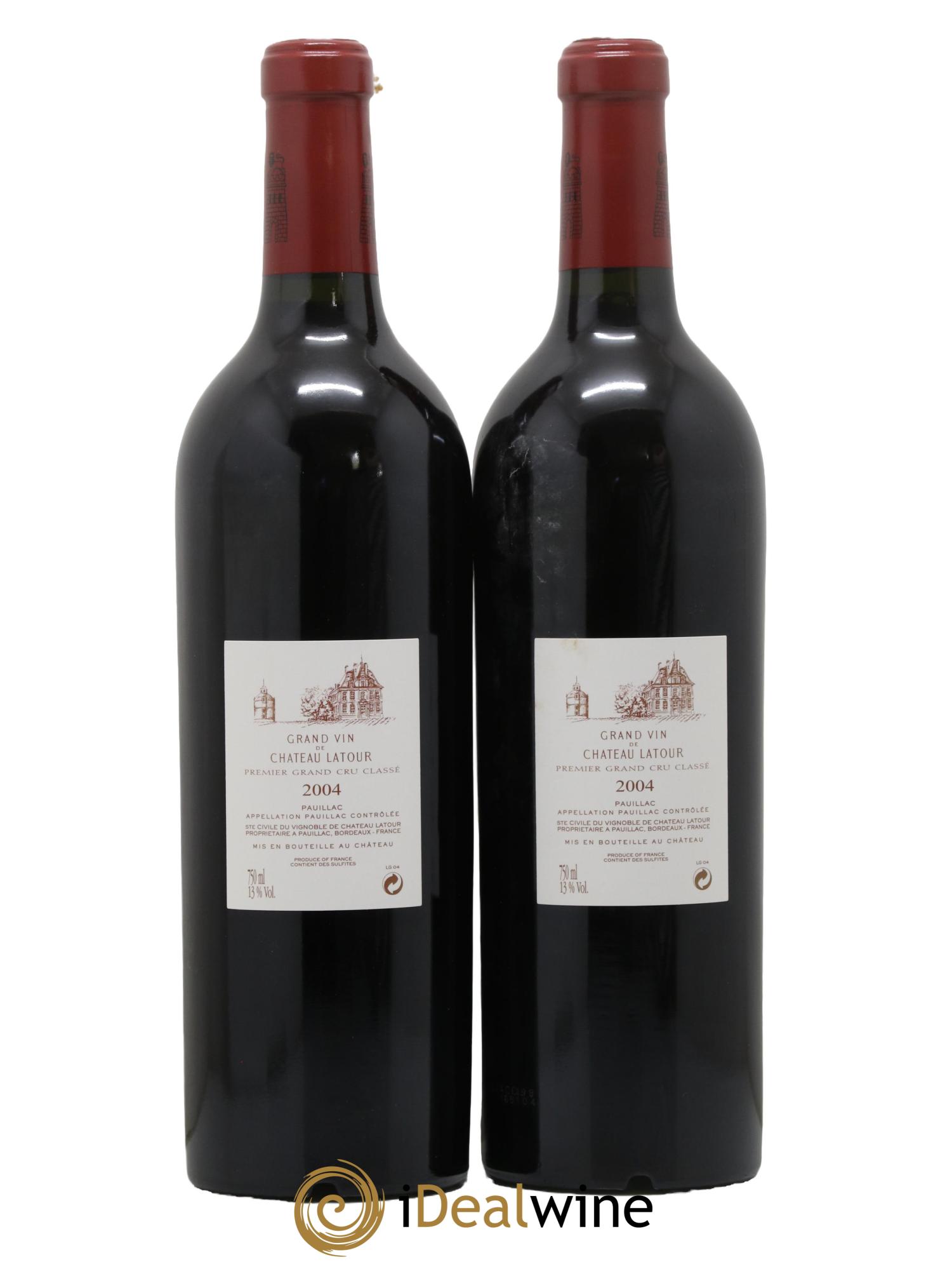 Château Latour 1er Grand Cru Classé 2004 - Lot de 2 bouteilles - 1