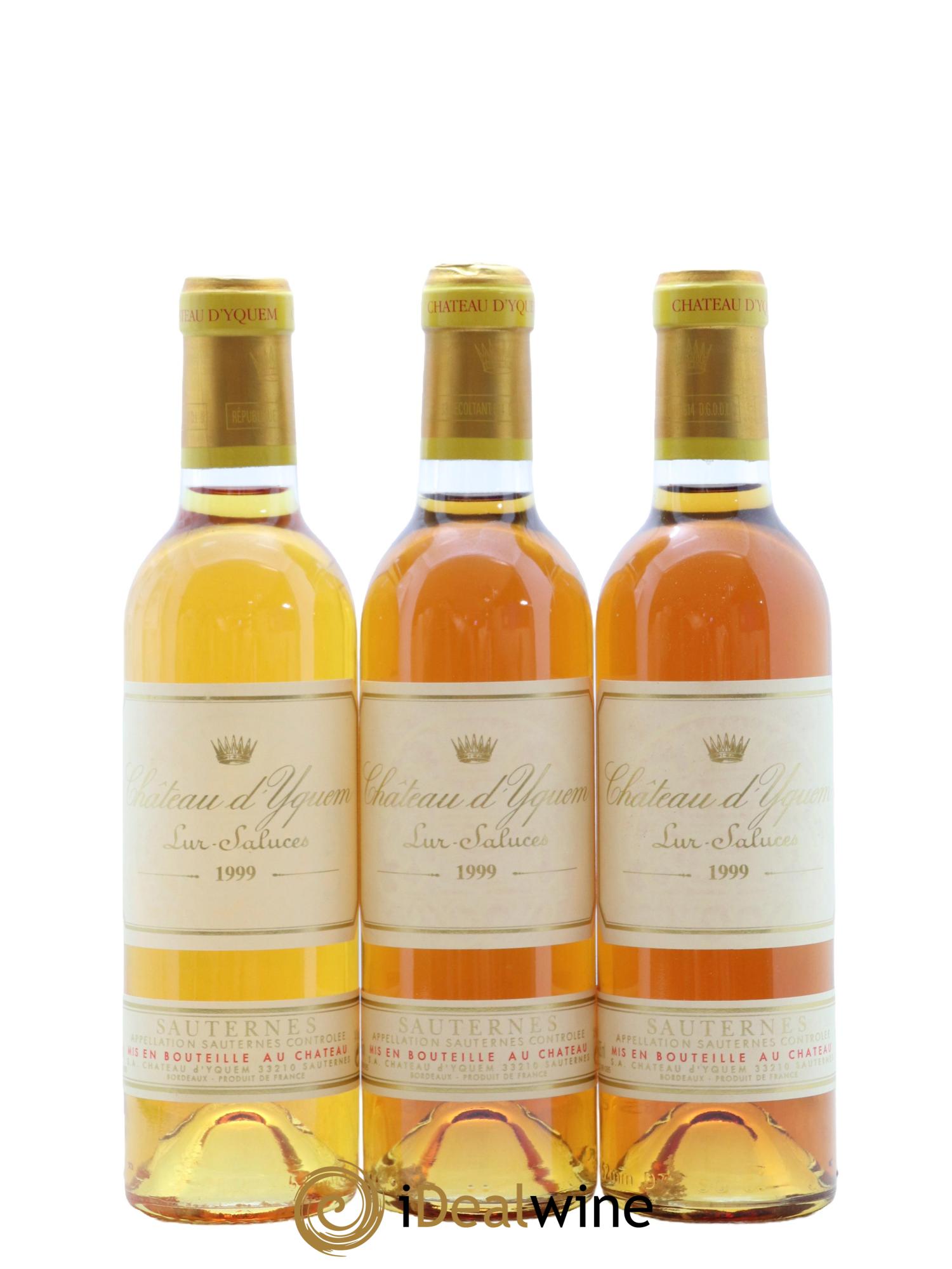 Château d' Yquem 1er Cru Classé Supérieur 1999 - Lot of 3 half-bottles - 0