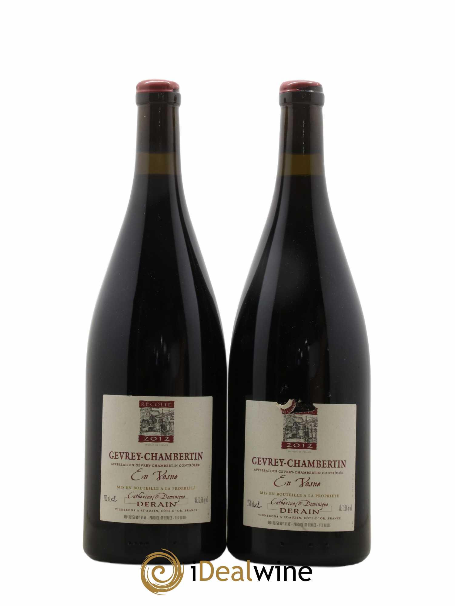 Gevrey-Chambertin En Vosne Catherine et Dominique Derain 2012 - Lot de 2 magnums - 0