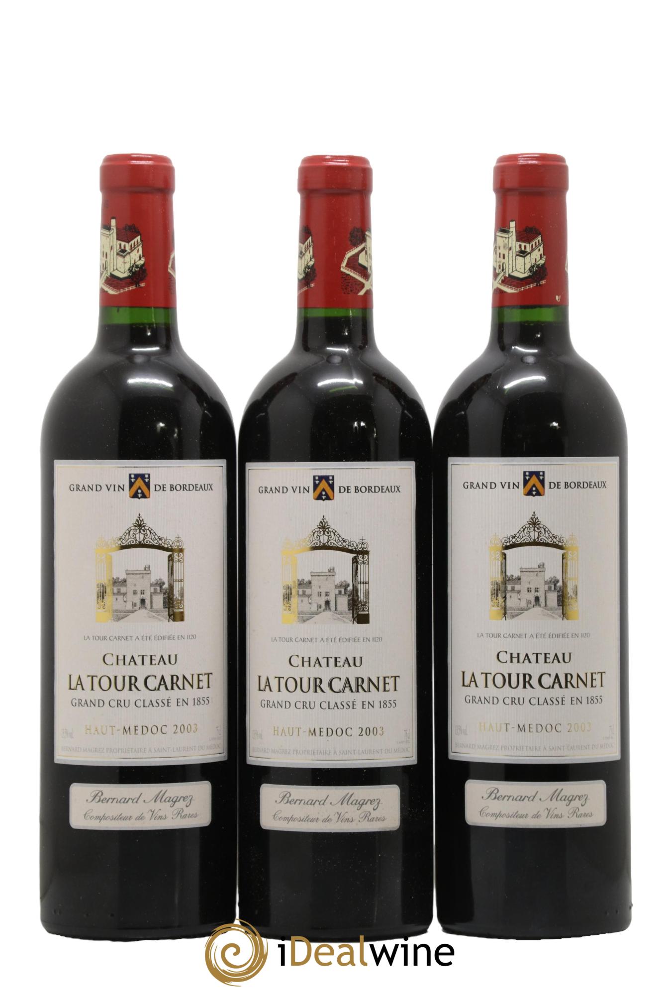 Château la Tour Carnet 4ème Grand Cru Classé 2003 - Lot of 6 bottles - 2