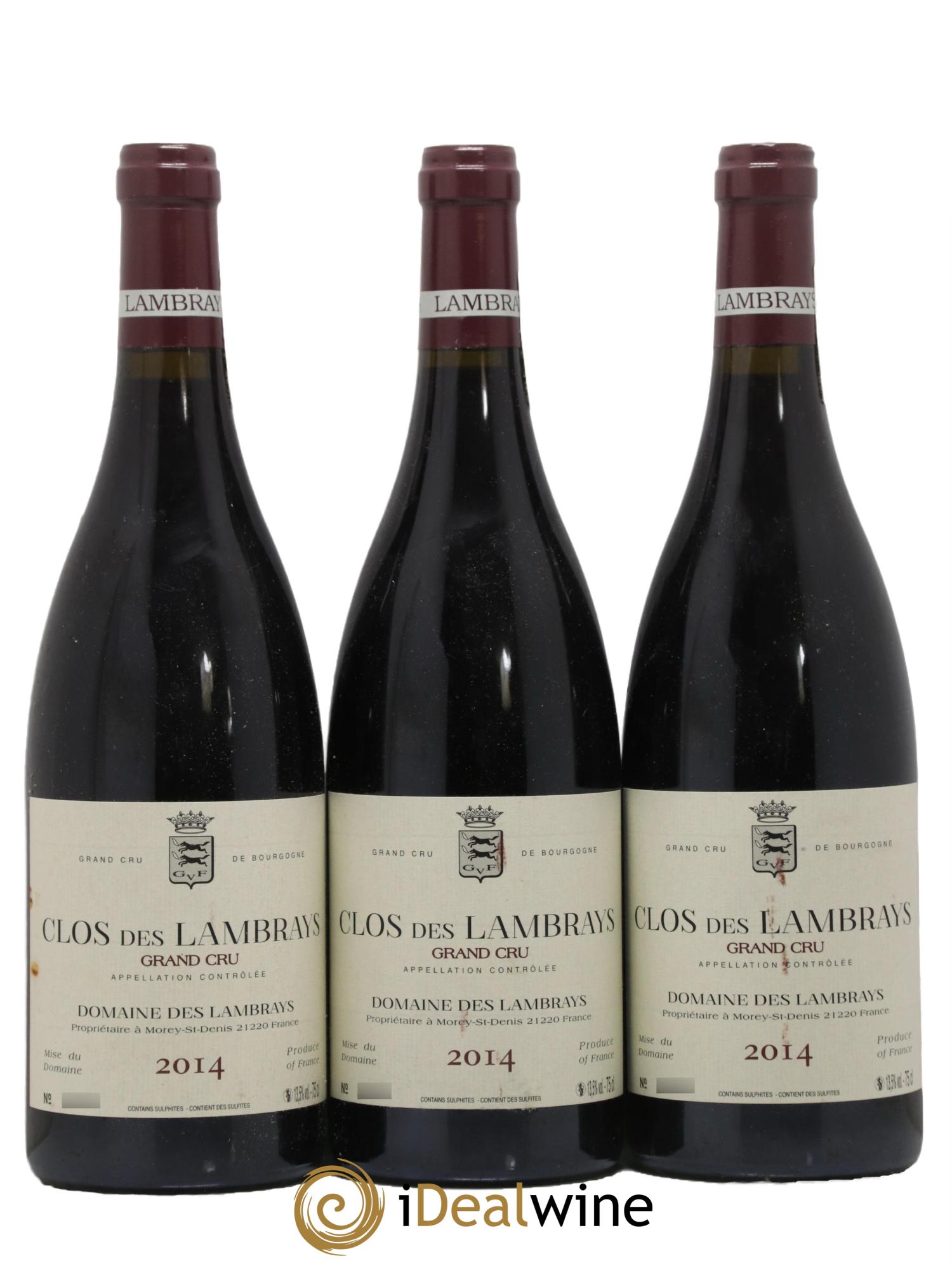 Clos des Lambrays Grand Cru Domaine des Lambrays 2014 - Lot de 3 bouteilles - 0