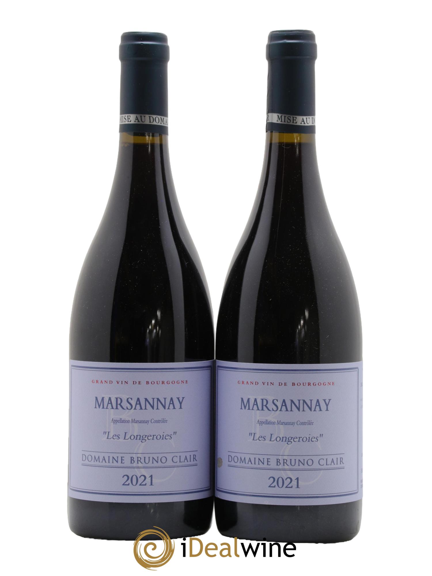 Marsannay Les Longeroies Bruno Clair (Domaine) 2021 - Posten von 2 Flaschen - 0