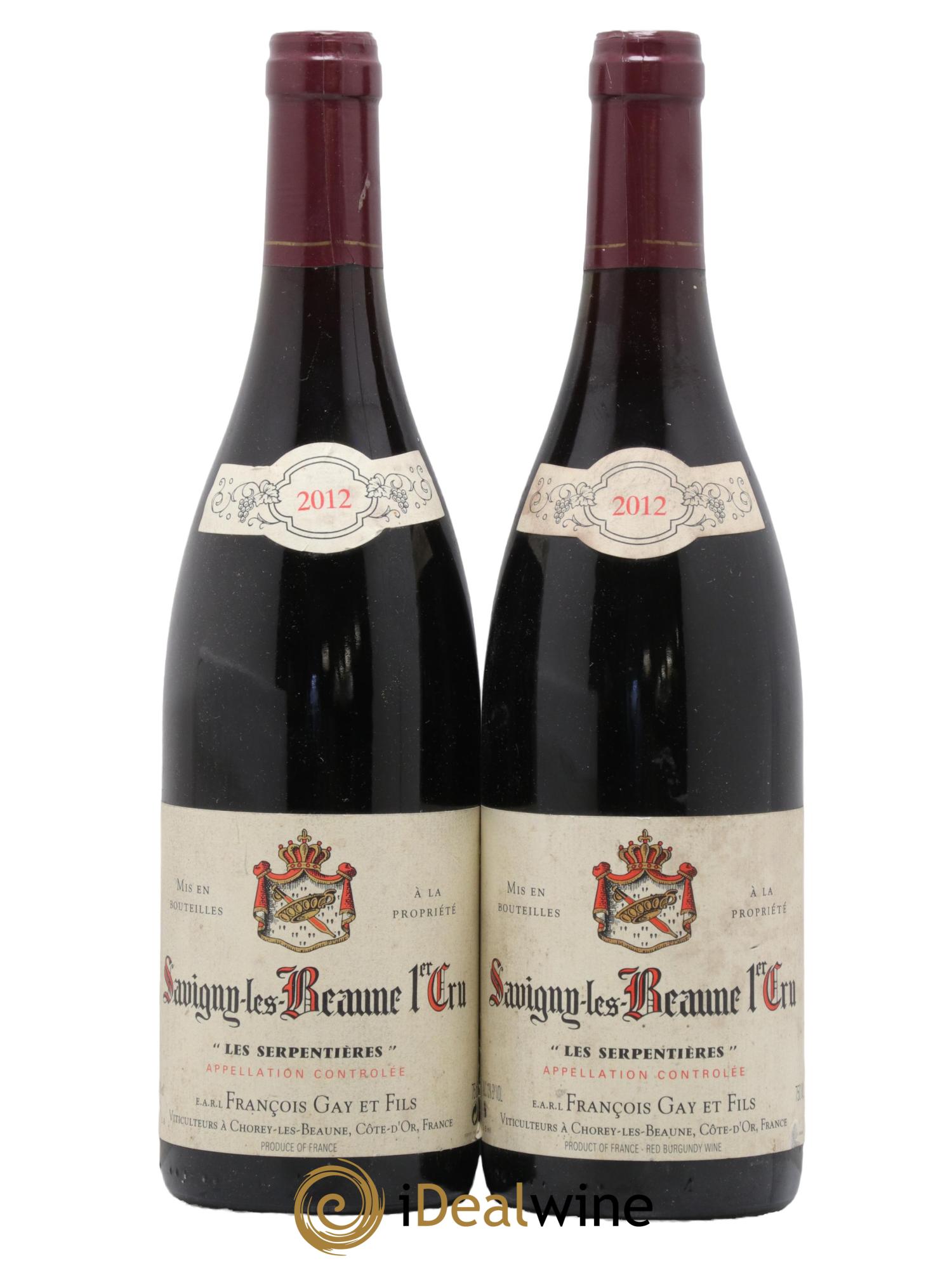 Savigny-lès-Beaune 1er Cru Les Serpentières François Gay et Fils 2012 - Lot de 2 bouteilles - 0