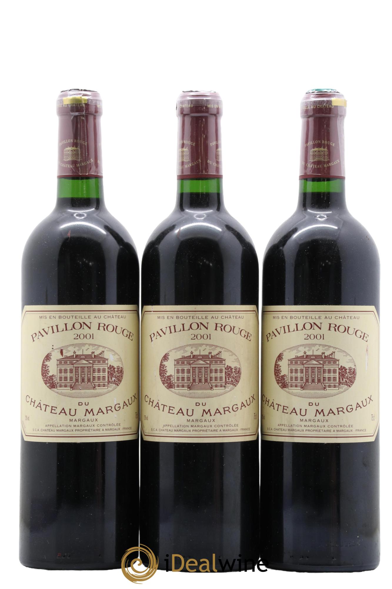 Pavillon Rouge du Château Margaux Second Vin 2001 - Lot of 3 bottles - 0