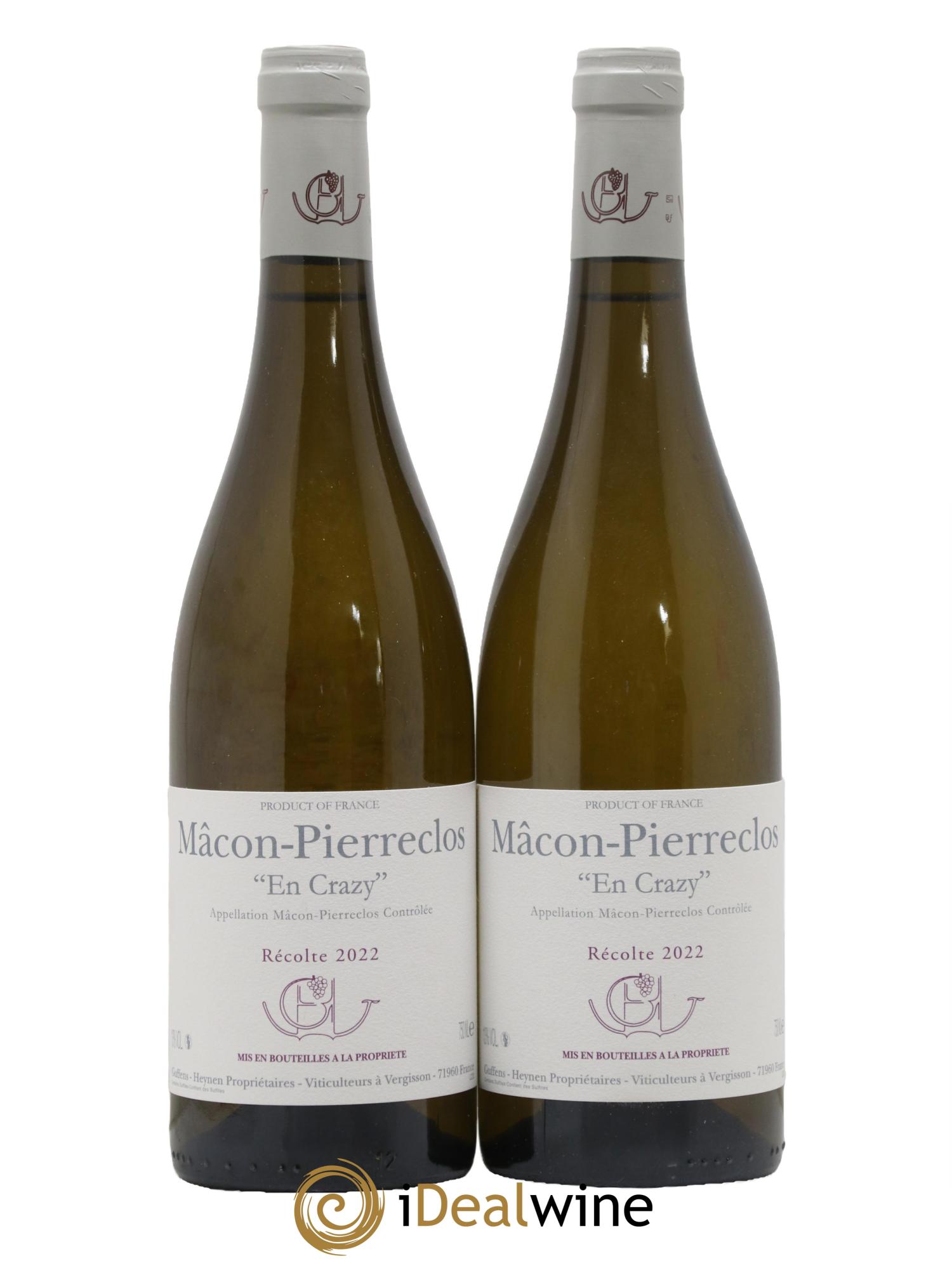 Mâcon Pierreclos En Crazy Guffens-Heynen 2022 - Lot de 2 bouteilles - 0