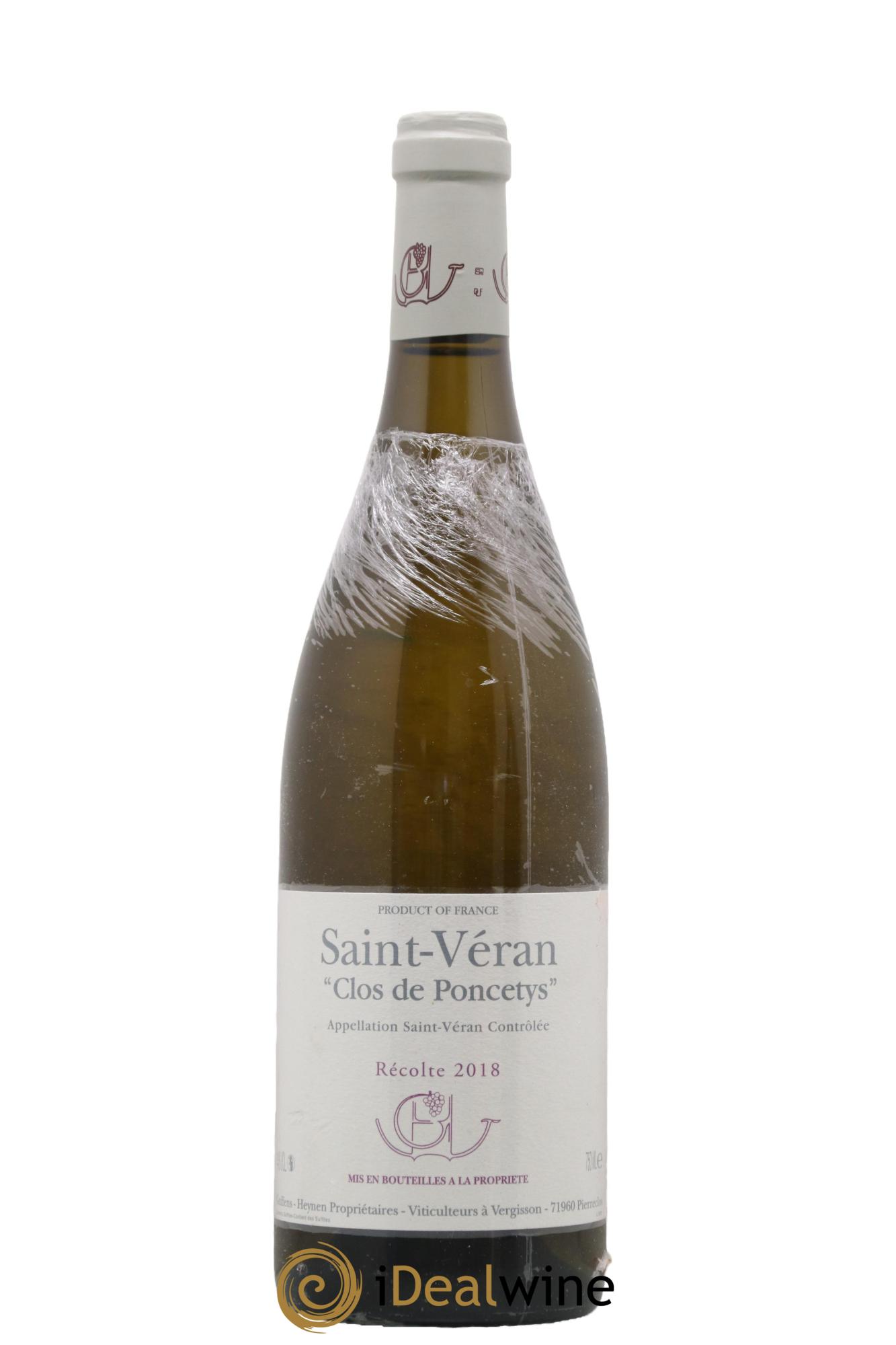 Saint-Véran Clos de Poncetys Guffens-Heynen 2018 - Lot de 1 bouteille - 0