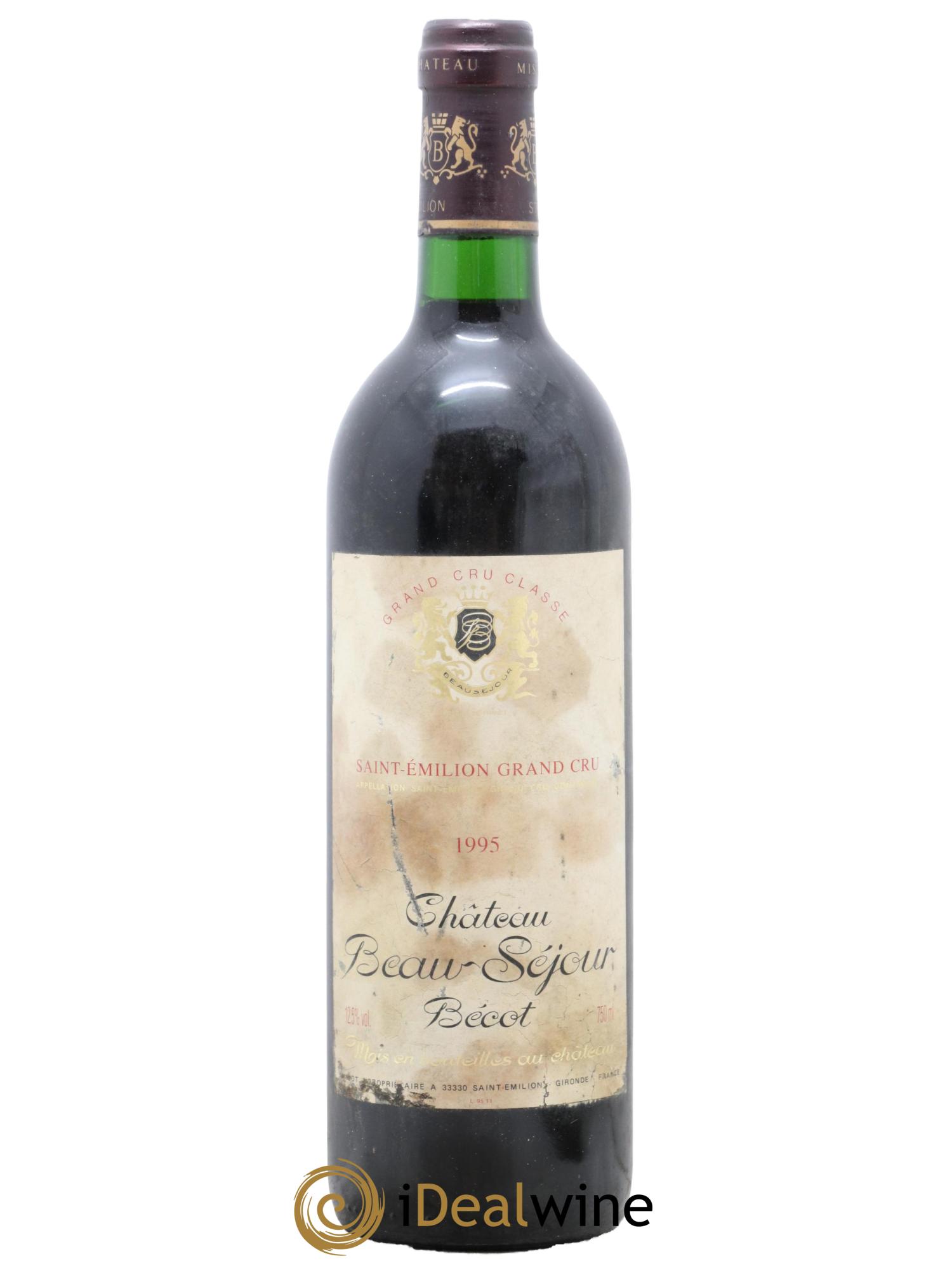 Château Beauséjour (Duffau-Lagarrosse) 1er Grand Cru Classé B  1995 - Posten von 1 Flasche - 0