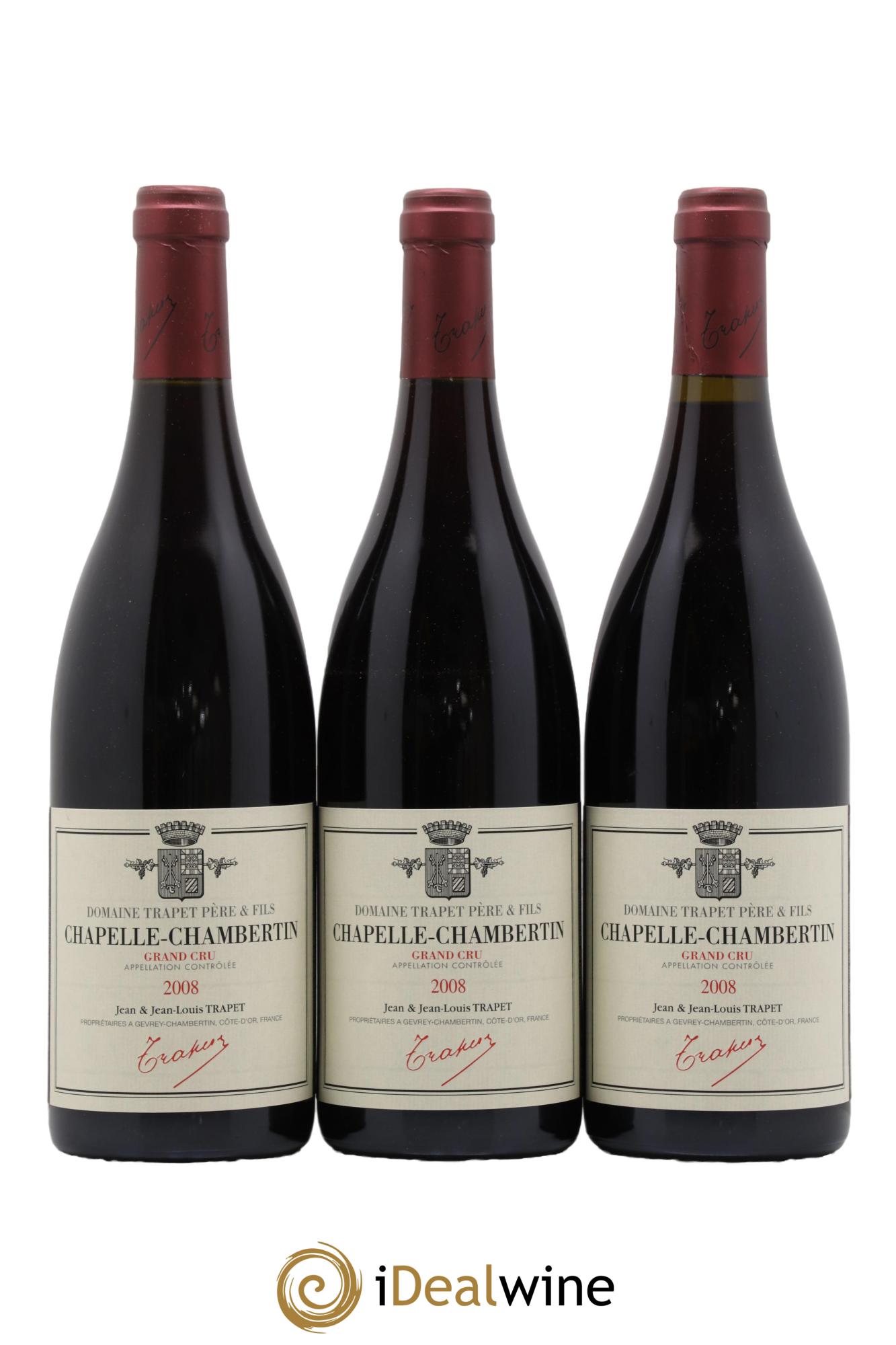 Chapelle-Chambertin Grand Cru Domaine Trapet  2008 - Posten von 3 Flaschen - 0