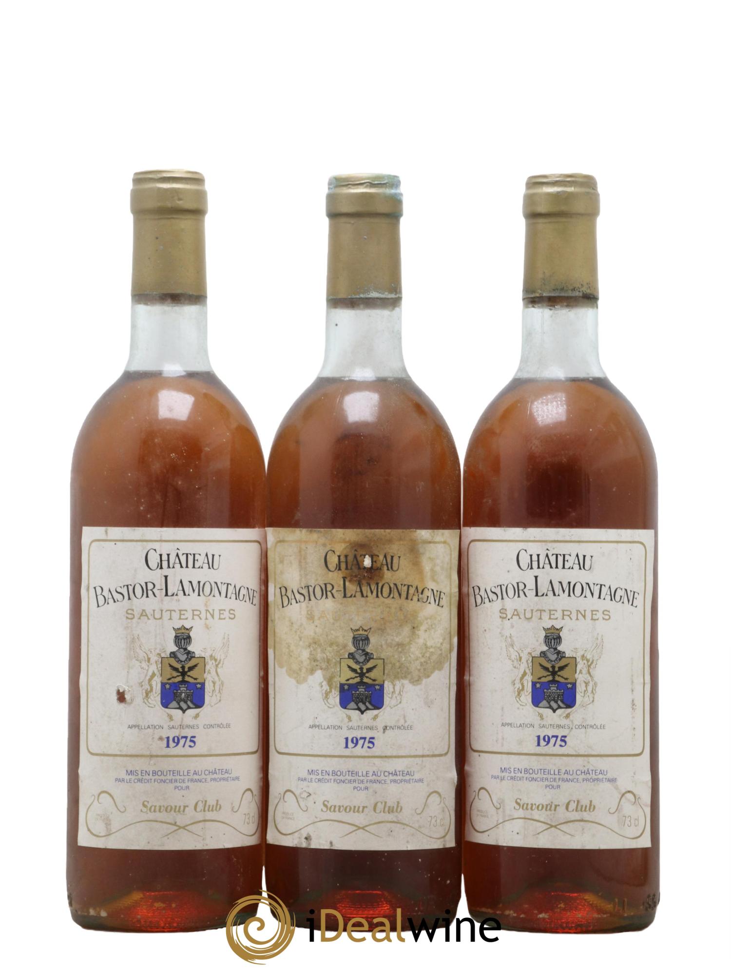 Château Bastor Lamontagne 1975 - Lot of 3 bottles - 0