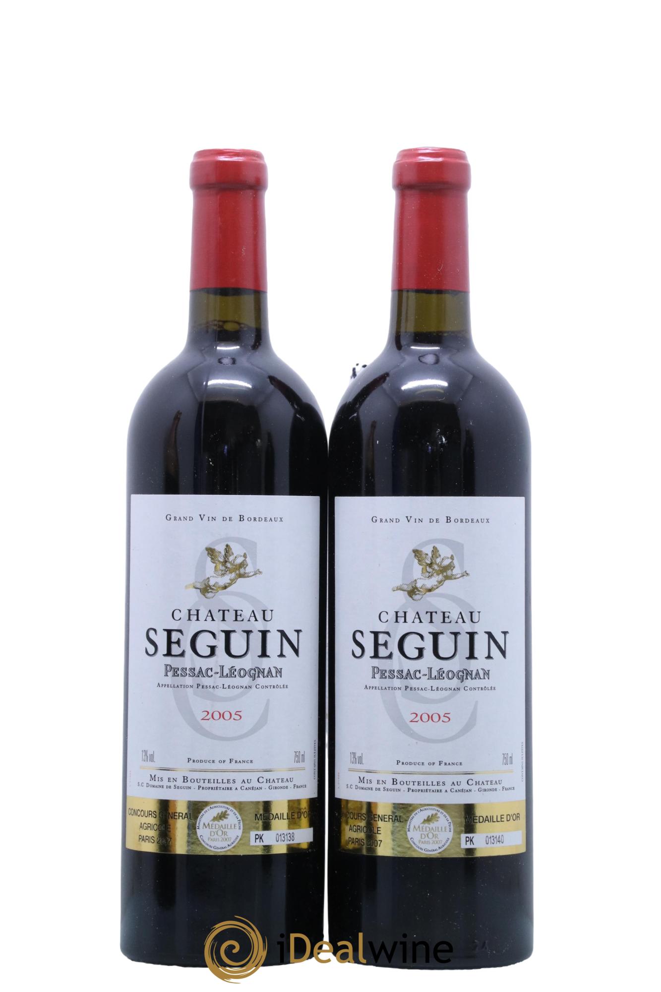 Pessac-Léognan Chateau Seguin 2005 - Lotto di 2 bottiglie - 0