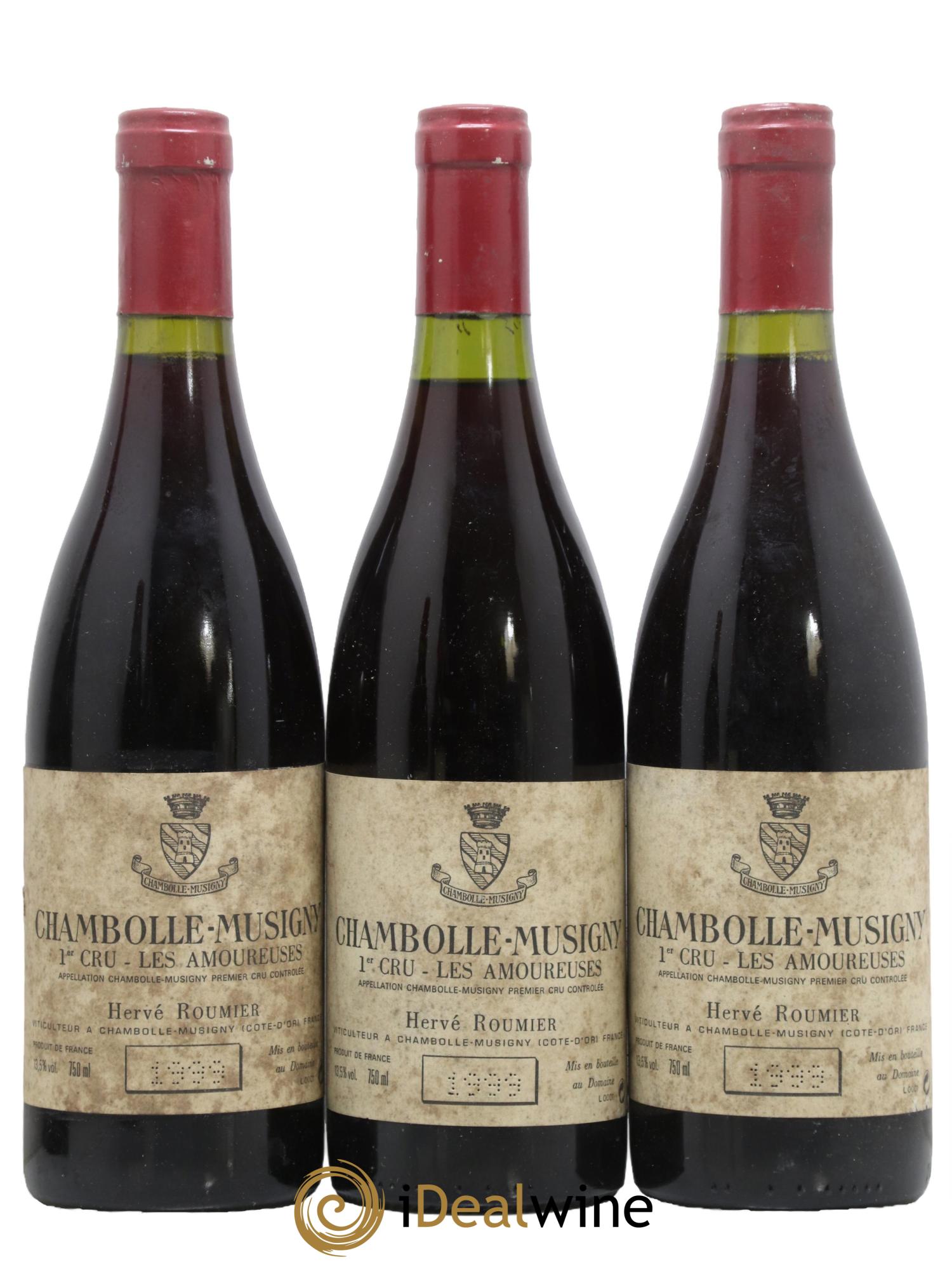 Chambolle-Musigny 1er Cru Les Amoureuses  Hervé Roumier 1999 - Lotto di 3 bottiglie - 0