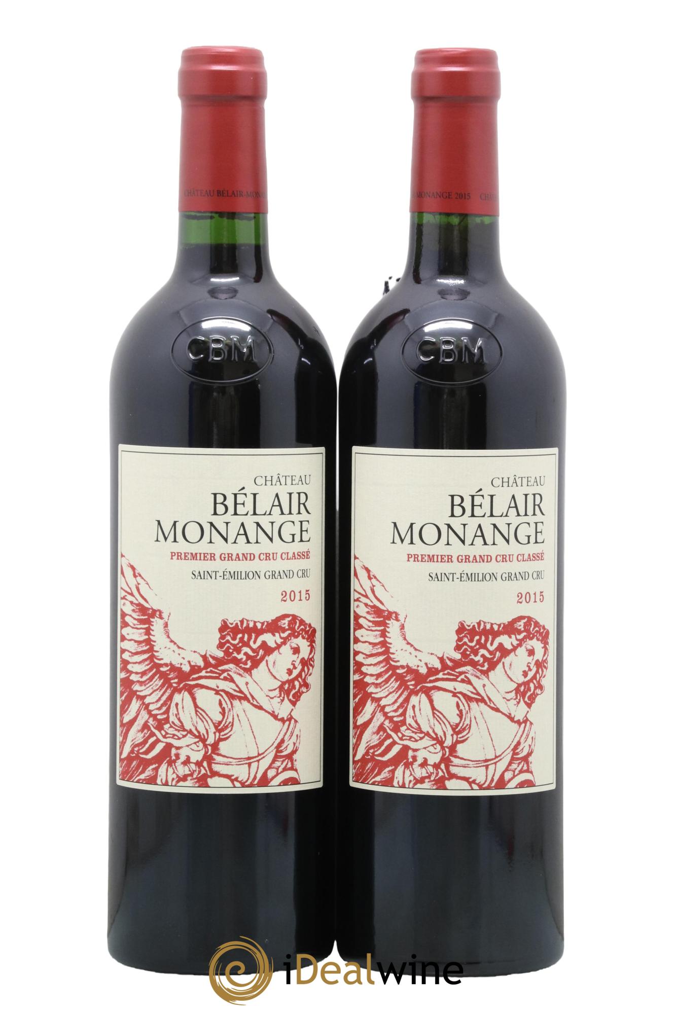 Château Belair (Belair-Monange) 1er Grand Cru Classé B 2015 - Posten von 2 Flaschen - 0