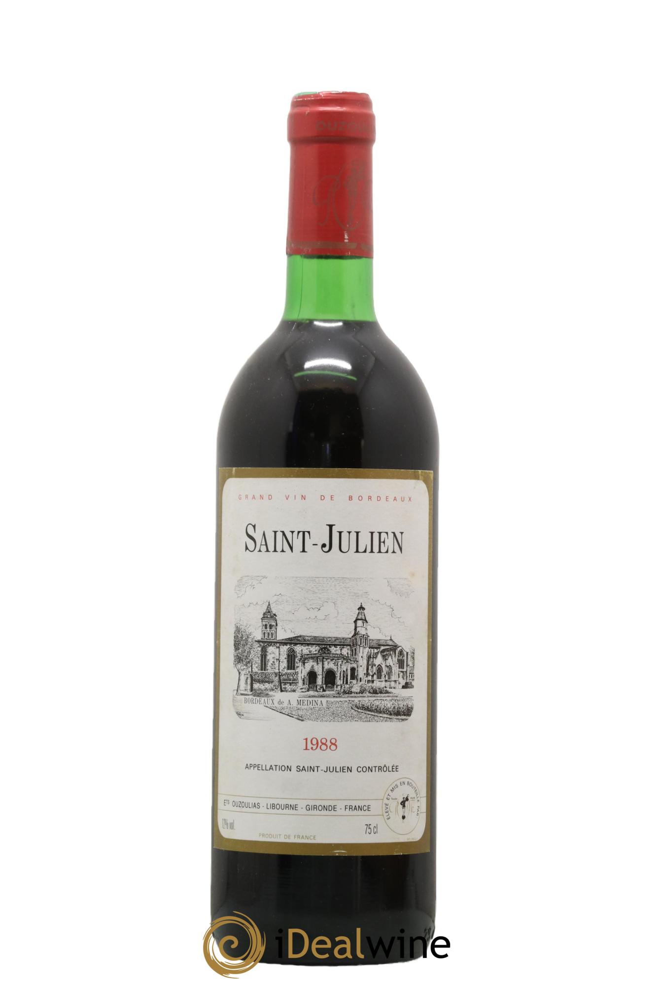 Saint-Julien Entreprises Onzoulias 1988 - Lot de 1 bouteille - 0