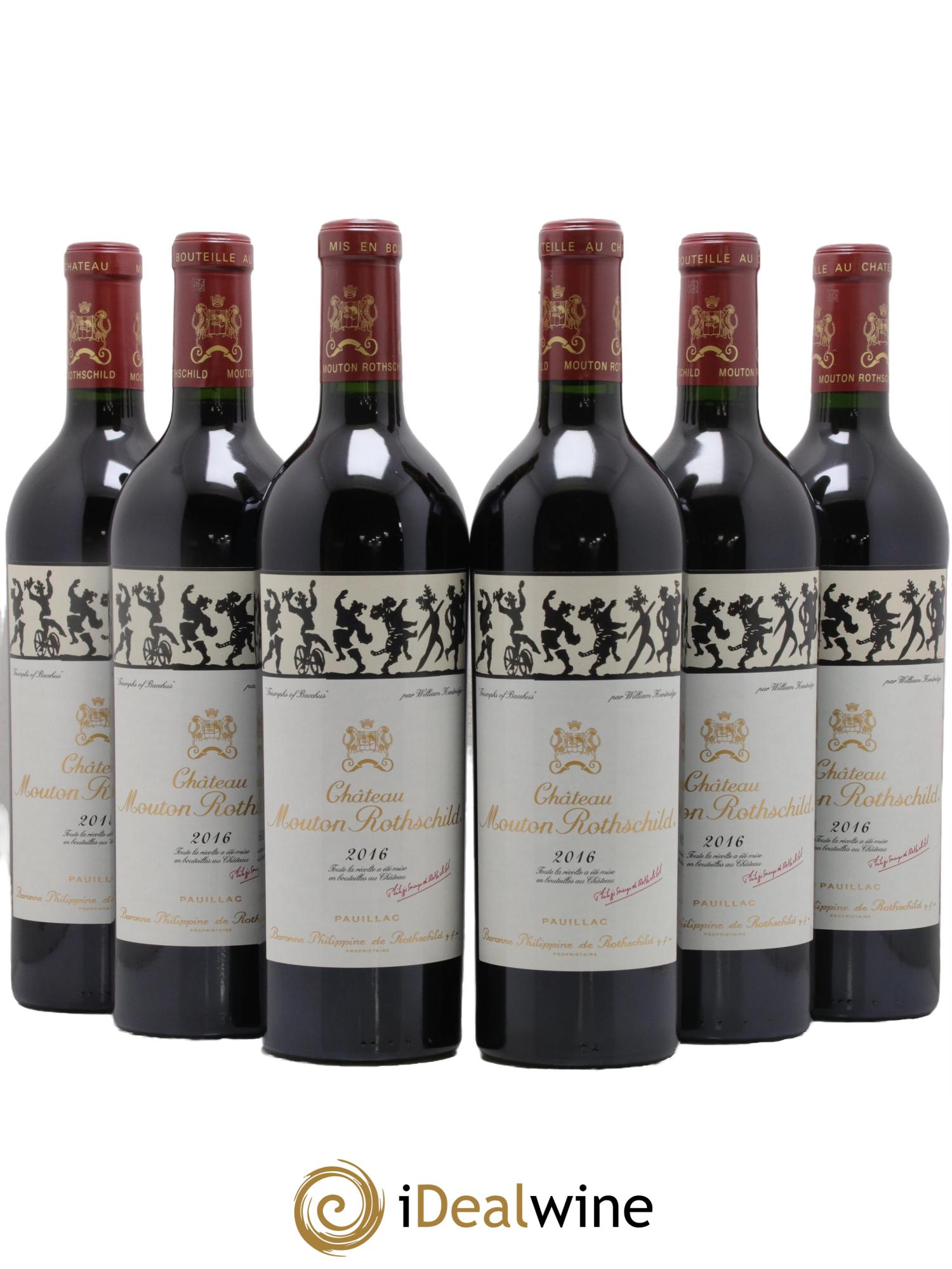 Château Mouton Rothschild 1er Grand Cru Classé 2016 - Posten von 6 Flaschen - 0