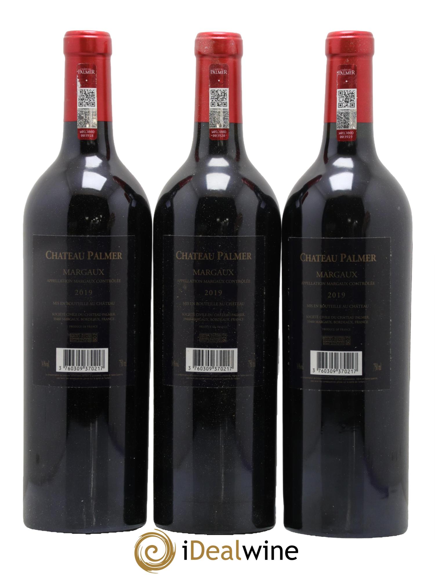 Château Palmer 3ème Grand Cru Classé 2019 - Lot de 3 bouteilles - 1