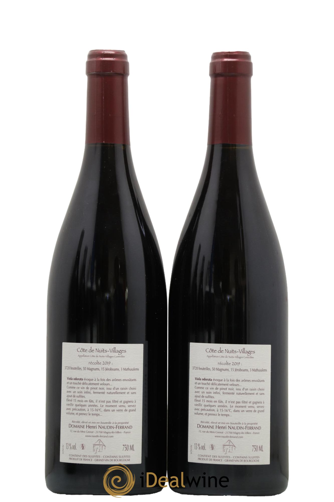 Côte de Nuits-Villages Viola Odorata Naudin-Ferrand (Domaine) 2019 - Lot de 2 bouteilles - 1