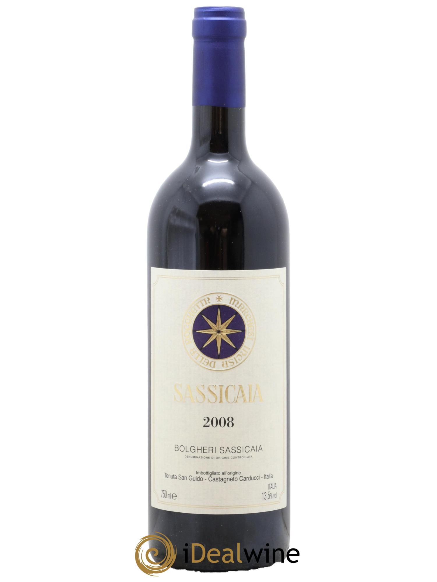 Bolgheri DOC Sassicaia Tenuta San Guido  2008 - Lotto di 1 bottiglia - 0