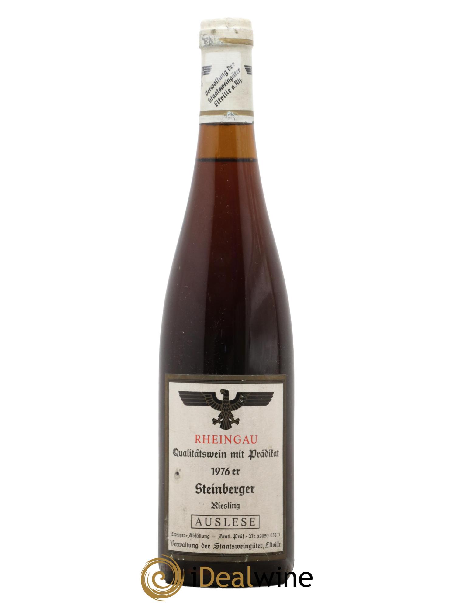 Allemagne Rheingau Auslese Steinbeiger Eltville 1976 - Posten von 1 Flasche - 0